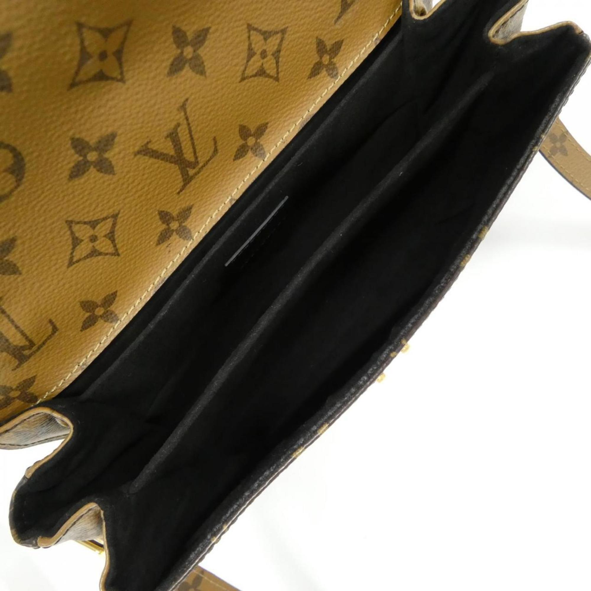 Louis Vuitton Marron Coated Canvas Handbag Pochette (Pre-Owned)