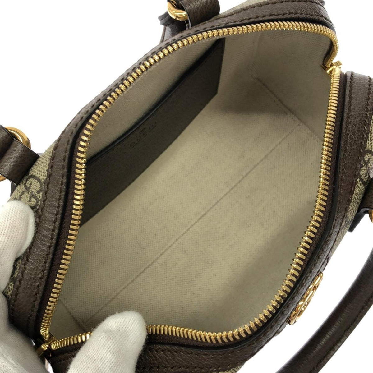 Gucci Beige Brown Gg Supreme Boston Bag (Pre-Owned)