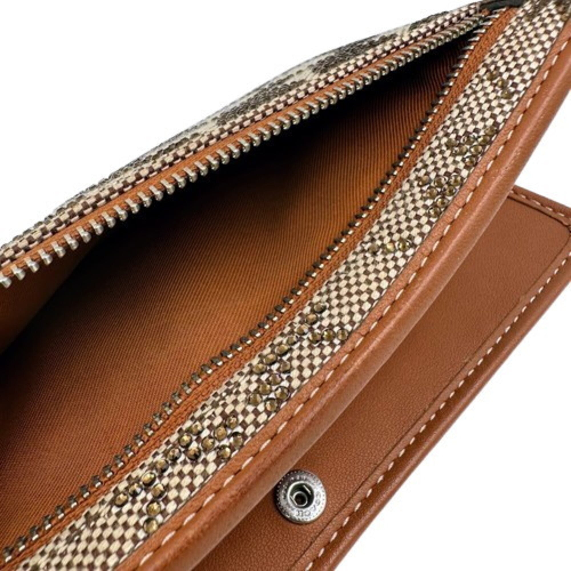 Coach Brown Jacquard Long Wallet (Bi-Fold) (Pre-Owned)