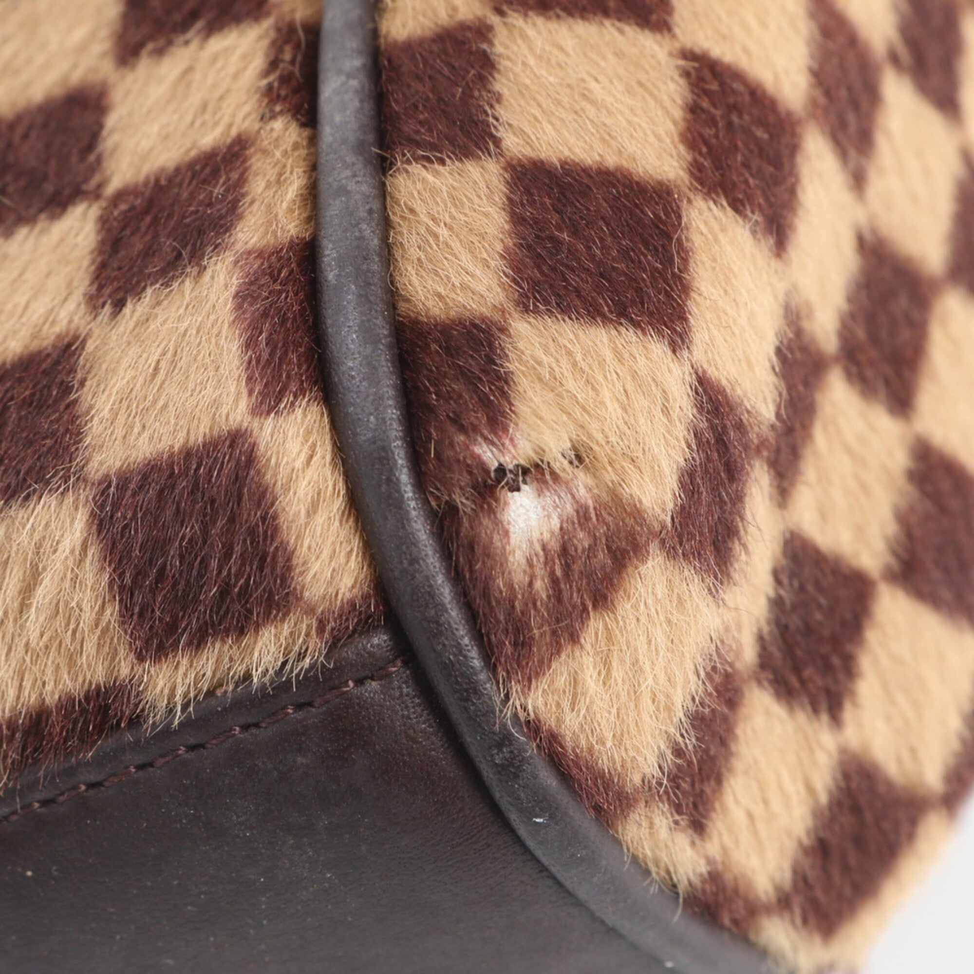 Louis Vuitton Brown Leather Handbag Shoulder Bag Tote Bag (Pre-Owned)