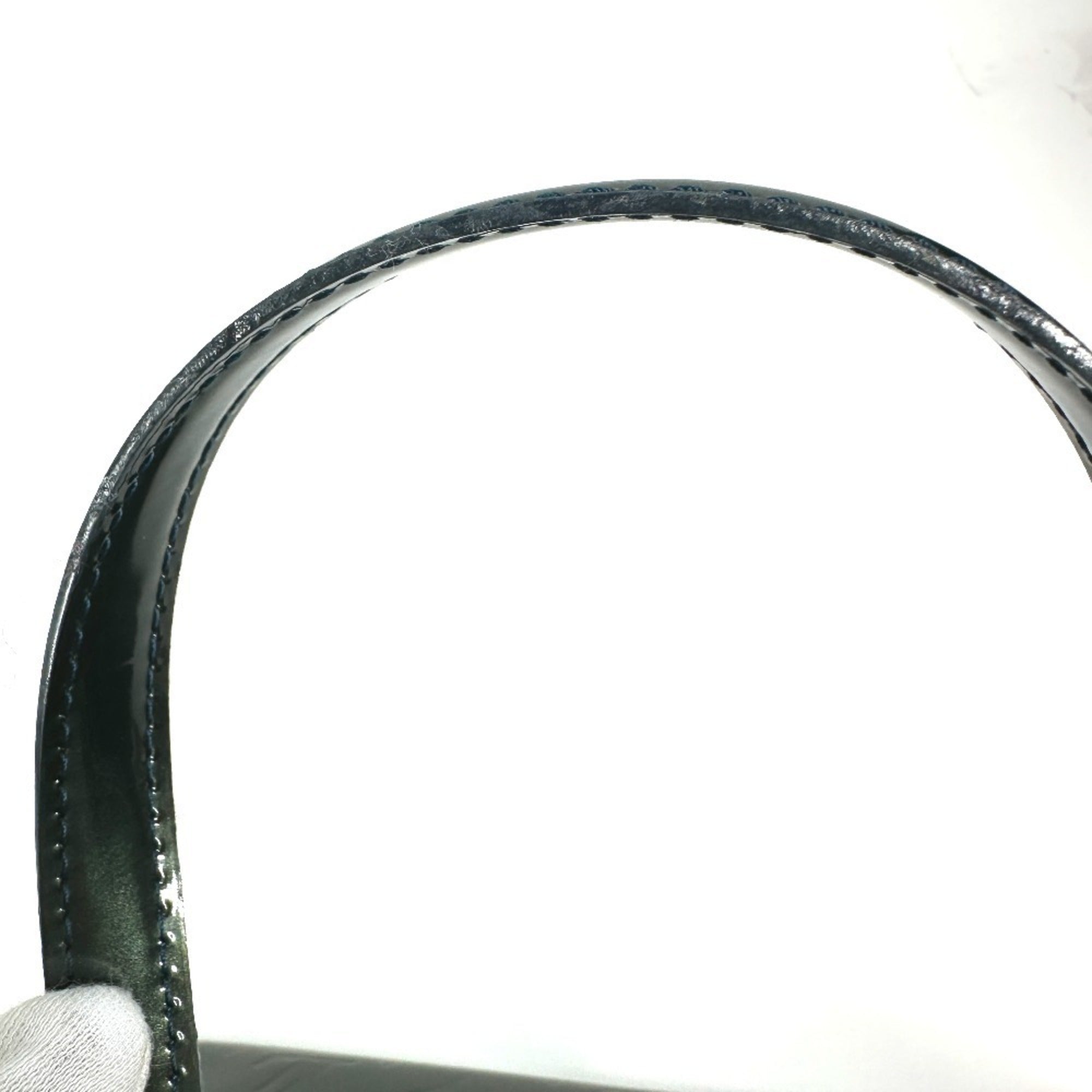 Louis Vuitton Monogram Vernis Blue Nuit Green Monogram Vernis Handbag Tote Bag (Pre-Owned)
