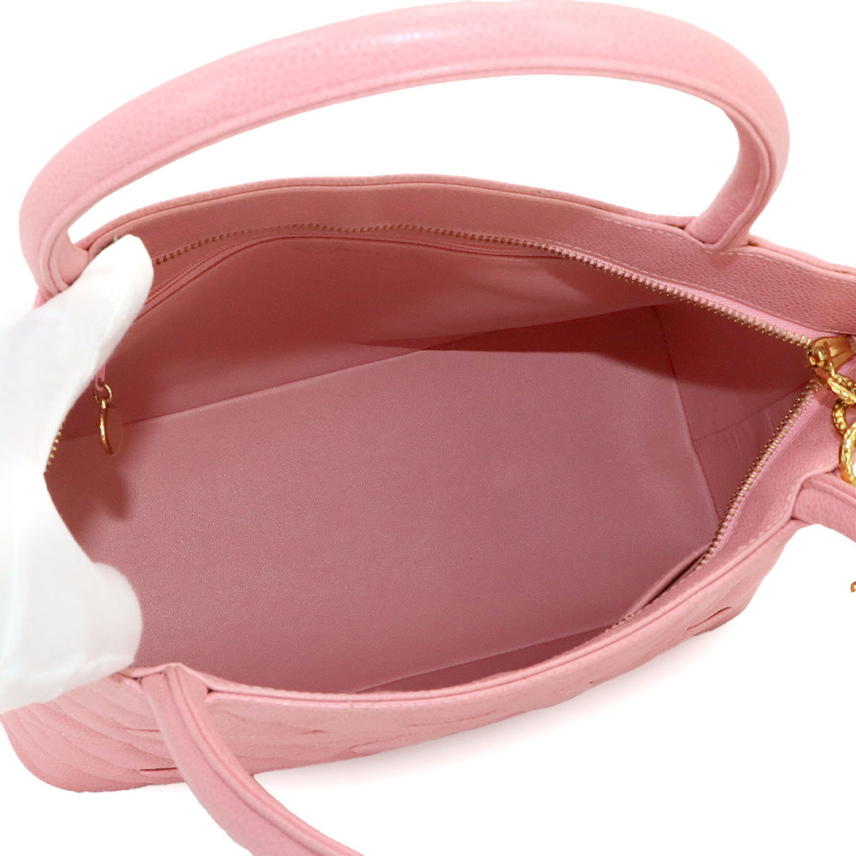 Chanel Pink Grained Calfskin Handbag Tote Bag (Pre-Owned)