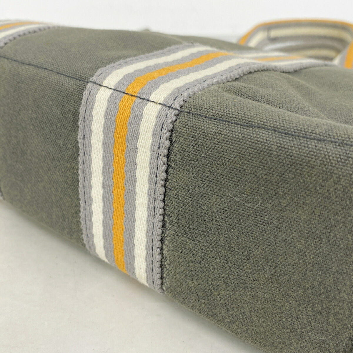 Hermes Gray Canvas Tote Bag (Pre-Owned)