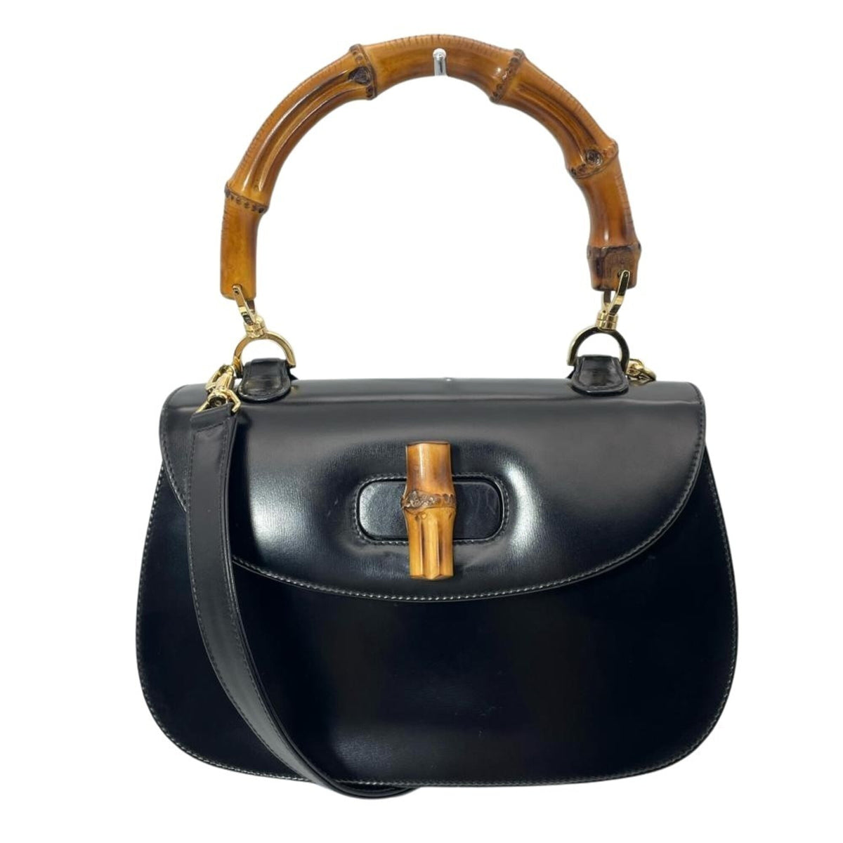 Gucci Black Leather Handbag (Pre-Owned)