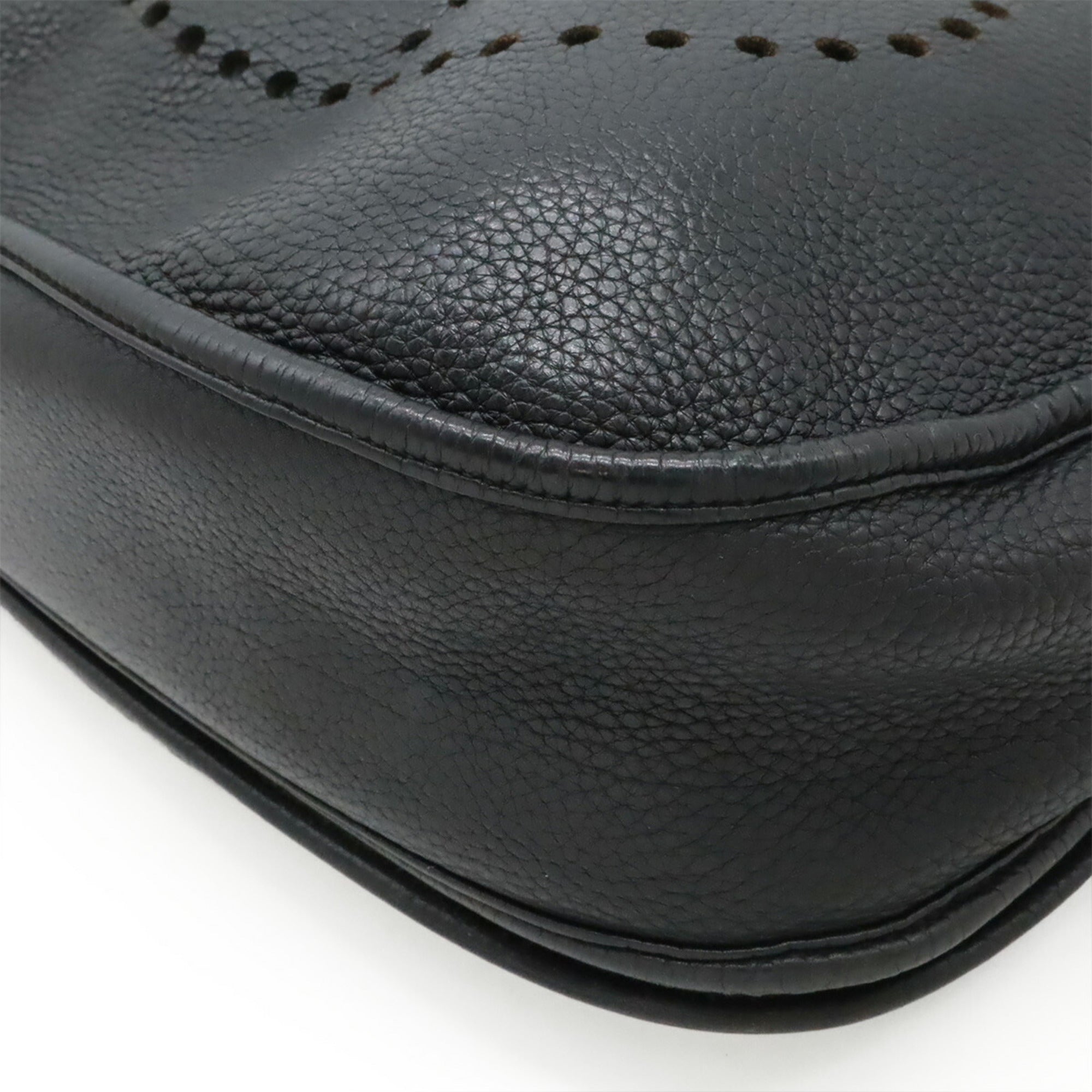 Hermes Black Taurillon Clemence Leather Shoulder Bag (Pre-Owned)