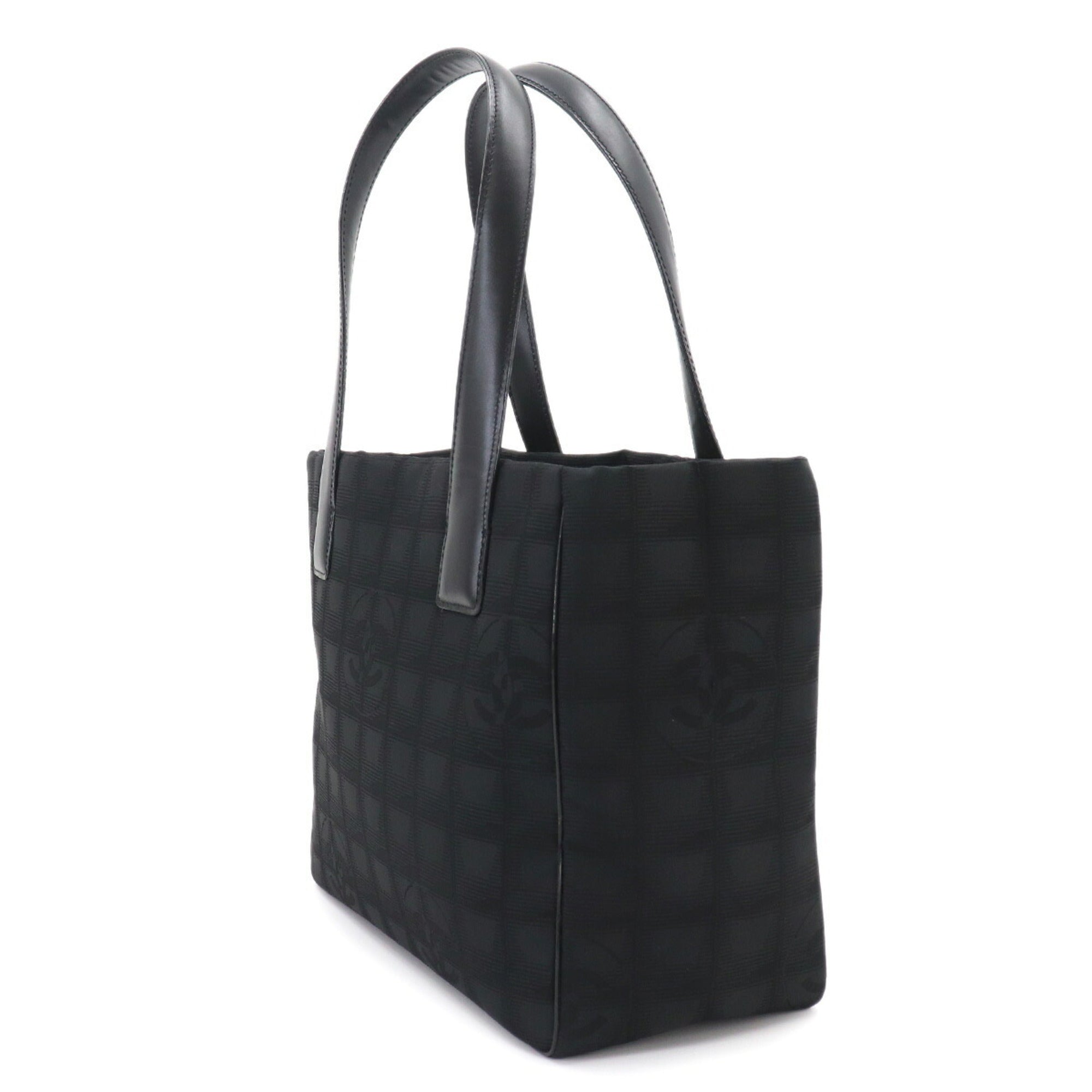 Chanel New Travel Line Black New Travel Line Handbag Tote Bag Weekend Bag (Pre-Owned)