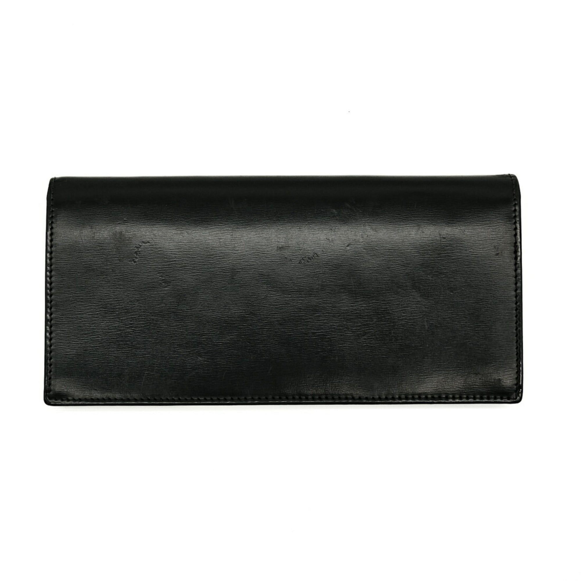 Cartier Black Leather Long Wallet (Bi-Fold) (Pre-Owned)