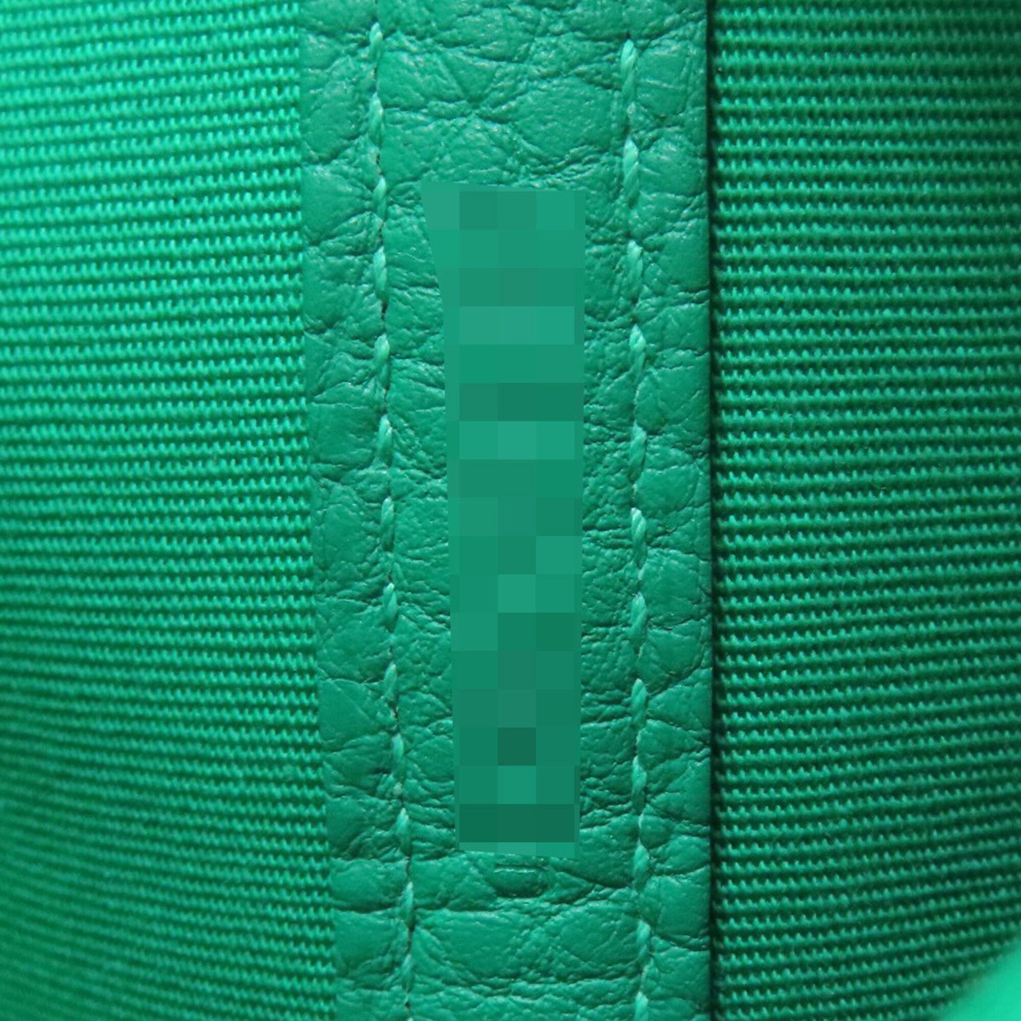 Hermes Garden Green Toile Officier Handbag (Pre-Owned)