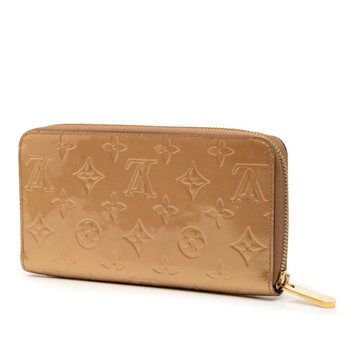Louis Vuitton Gold Mordore Patent Leather Long Wallet (Bi-Fold) (Pre-Owned)