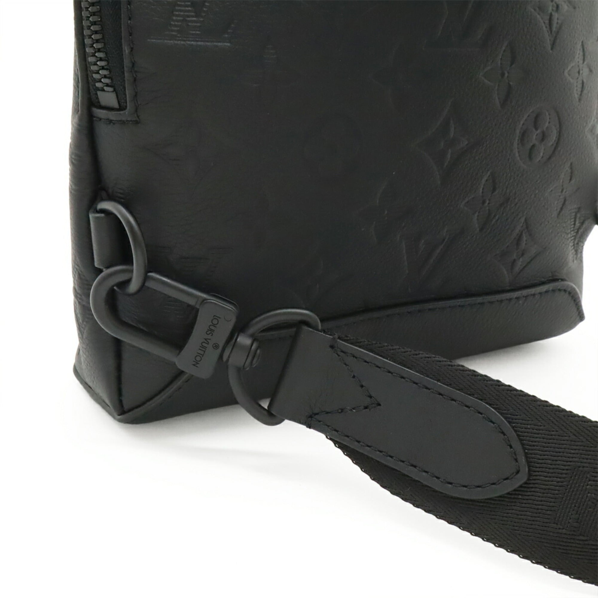 Louis Vuitton Black Noir Leather Shoulder Bag Sling Bag (Pre-Owned)