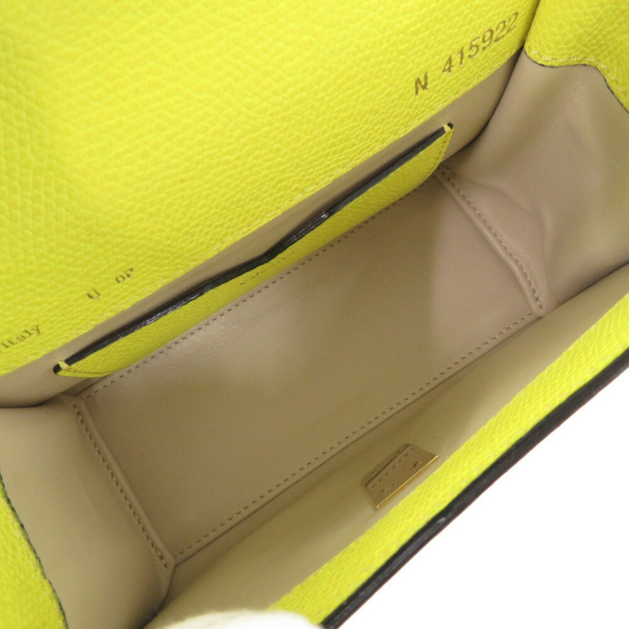 Valextra Yellow Leather Handbag (Pre-Owned)