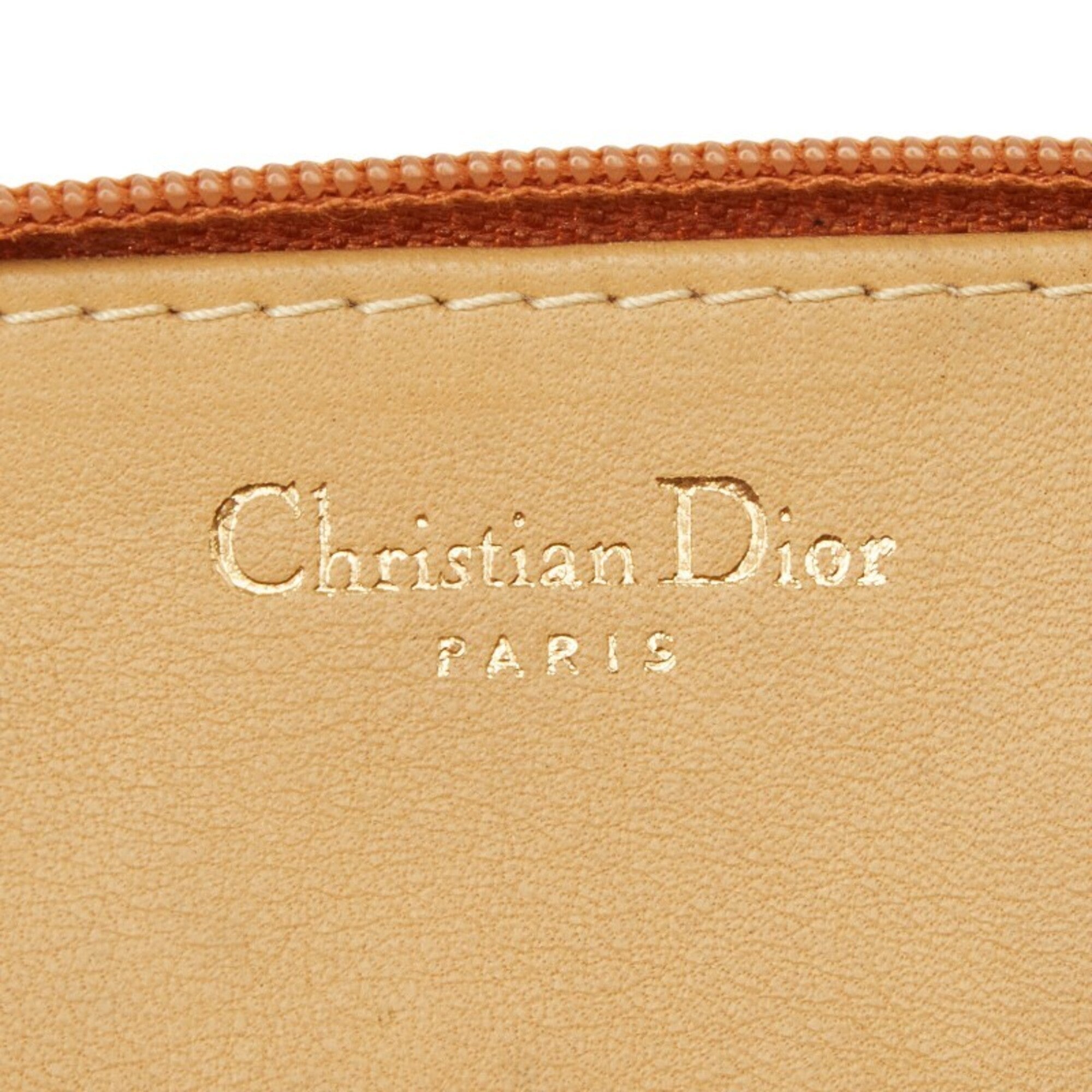Christian Dior Brown Leather Handbag Pouch (Pre-Owned)
