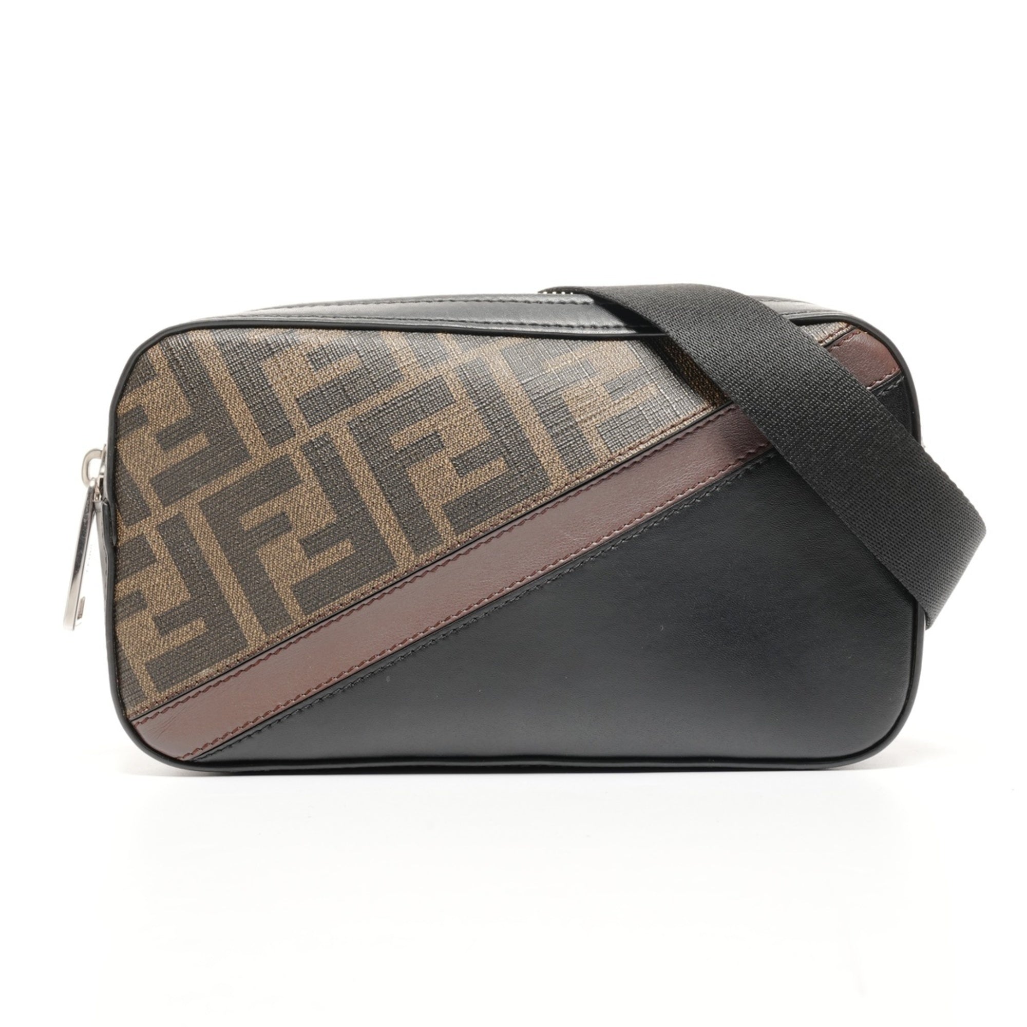 Fendi Zucca Black Shoulder Bag (Pre-Owned)