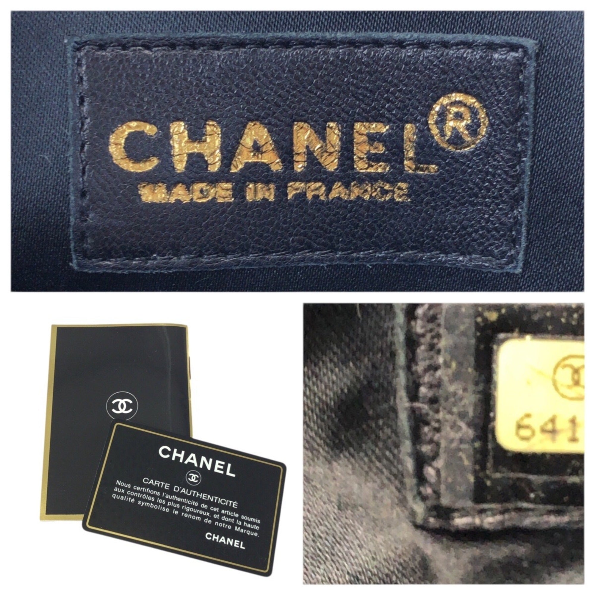 Chanel Black Off-White Leather Messenger Bag Shoulder Bag (Pre-Owned)