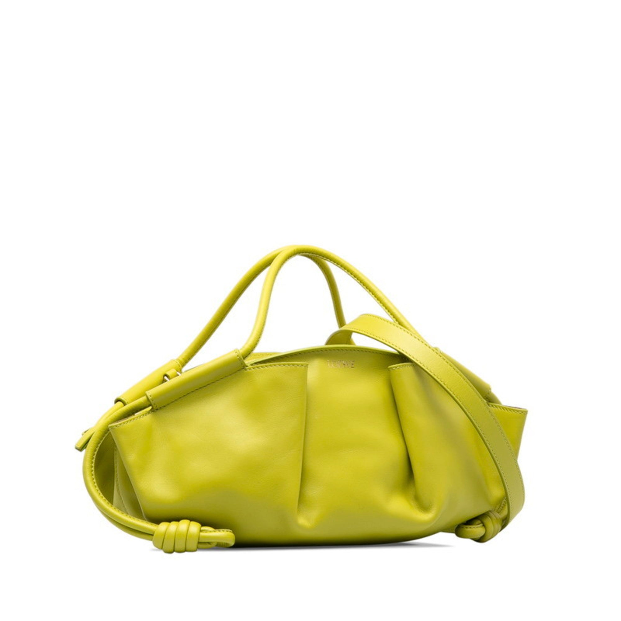 Loewe Green Leather Handbag Shoulder Bag (Pre-Owned)