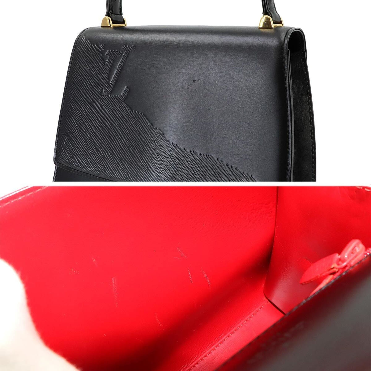 Louis Vuitton Black Noir Leather Handbag (Pre-Owned)