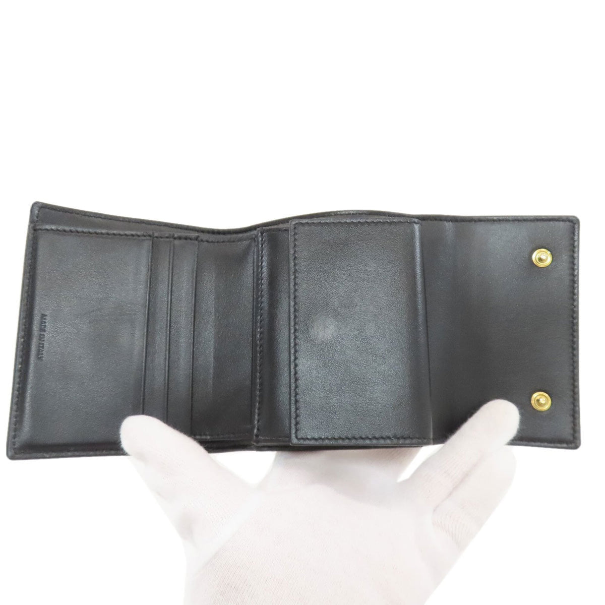 Celine Black Leather Wallet (Tri-Fold) (Pre-Owned)