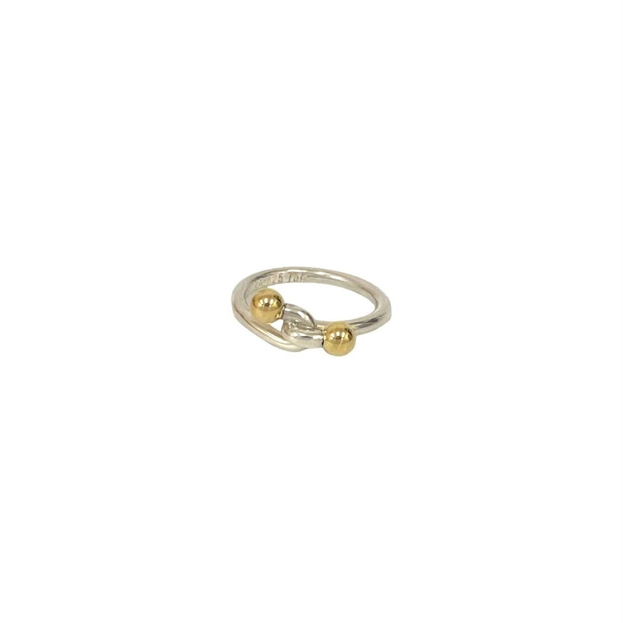 Tiffany Gold Silver Gold (18K) Silver 925 Band Ring (Pre-Owned)