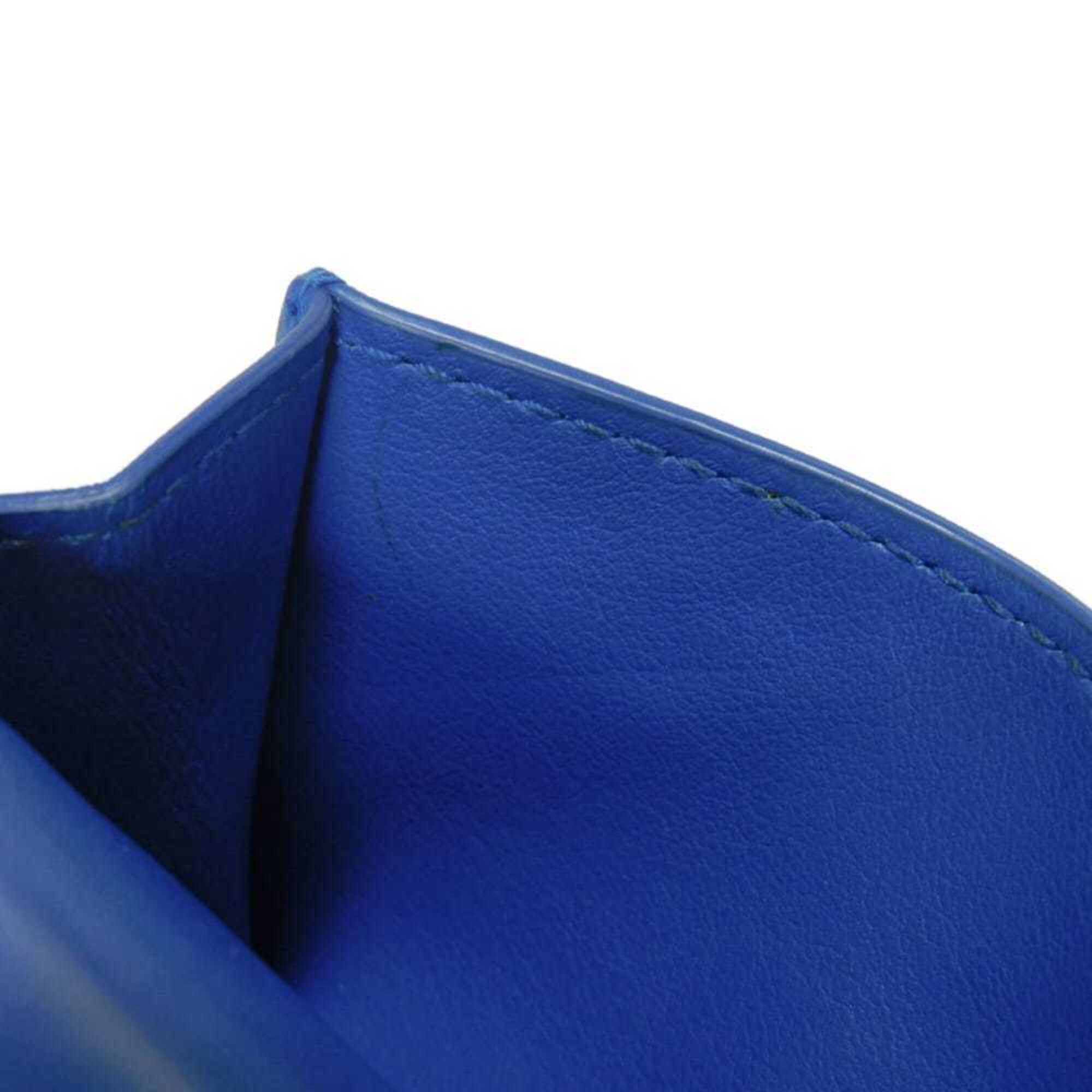 Bottega Veneta Intrecciato Blue Leather Wallet (Tri-Fold) (Pre-Owned)