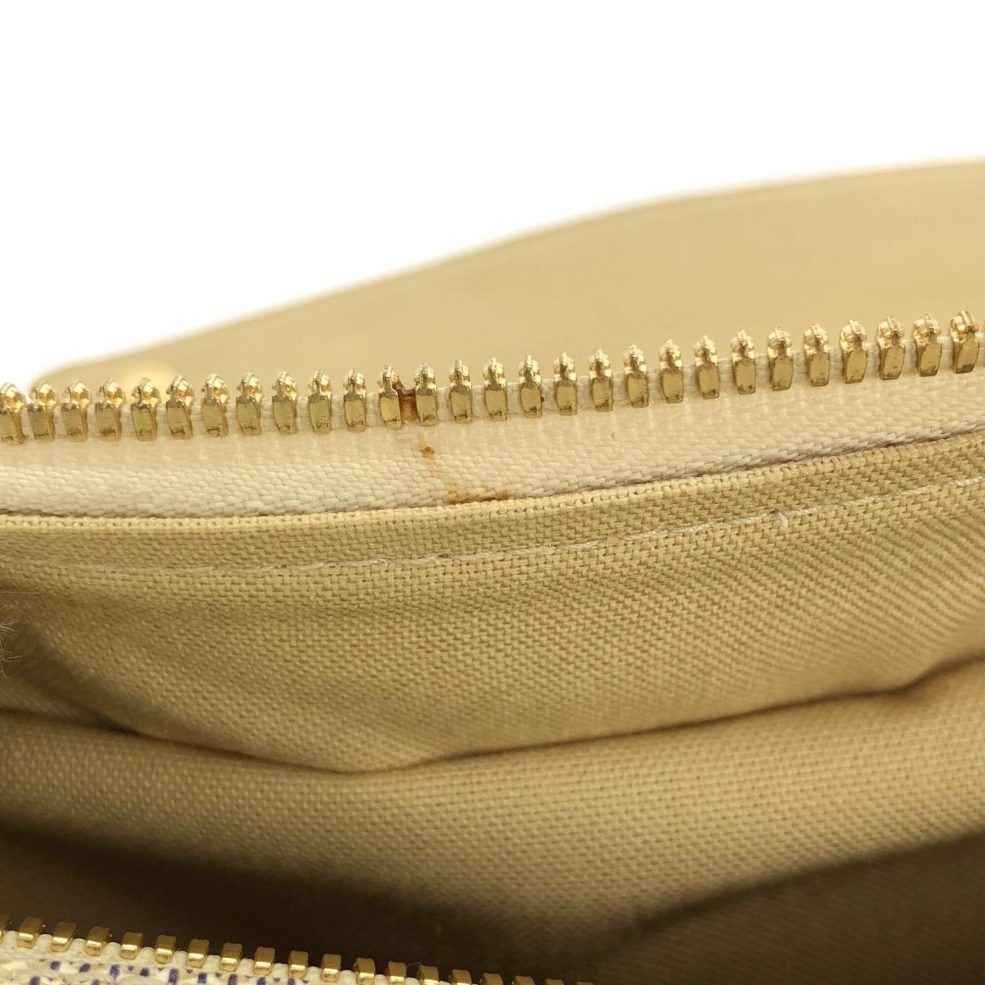 Louis Vuitton Azur Gold White Coated Canvas Shoulder Bag (Pre-Owned)