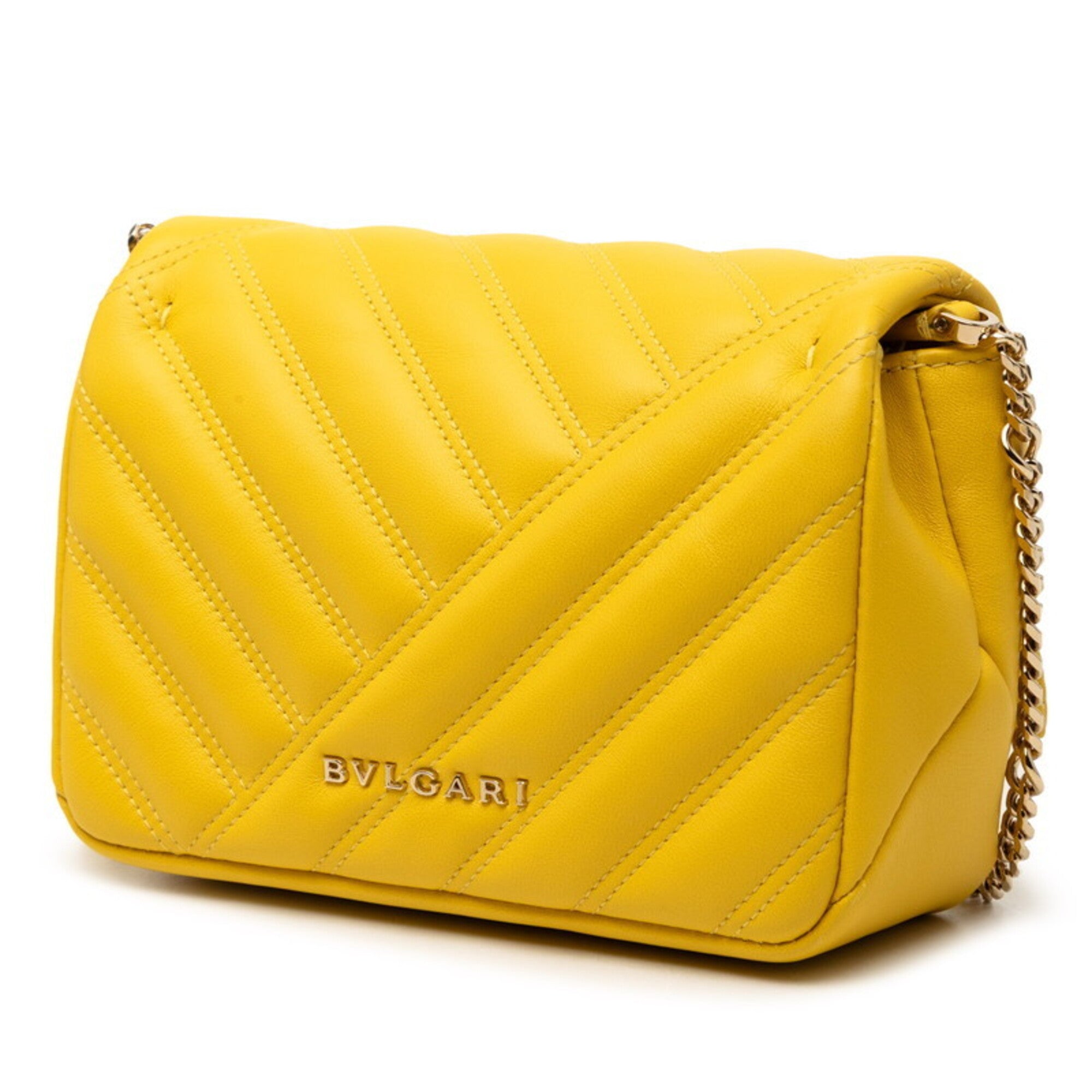 Bvlgari Yellow Leather Shoulder Bag (Pre-Owned)