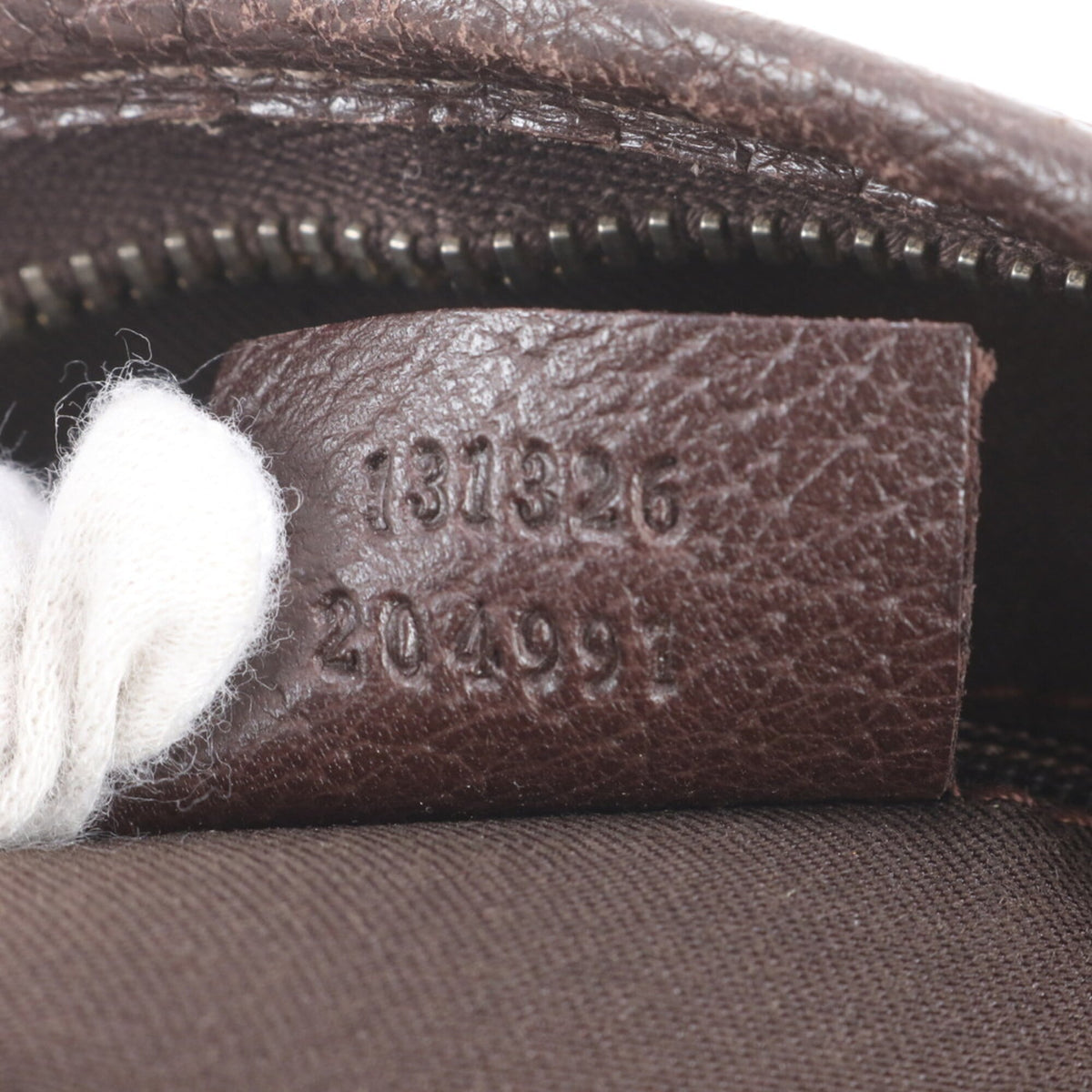 Gucci Brown Leather Canvas Messenger Bag Shoulder Bag (Pre-Owned)