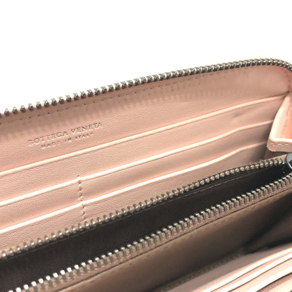 Bottega Veneta Pink Intrecciato Long Wallet (Bi-Fold) (Pre-Owned)