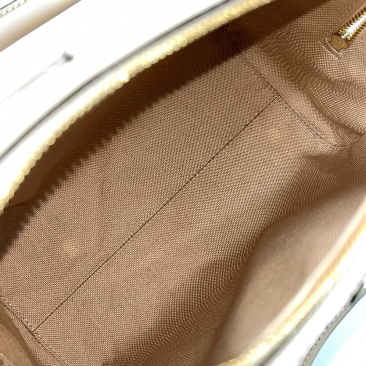 Gucci Beige White Canvas Leather Boston Bag Shoulder Bag (Pre-Owned)