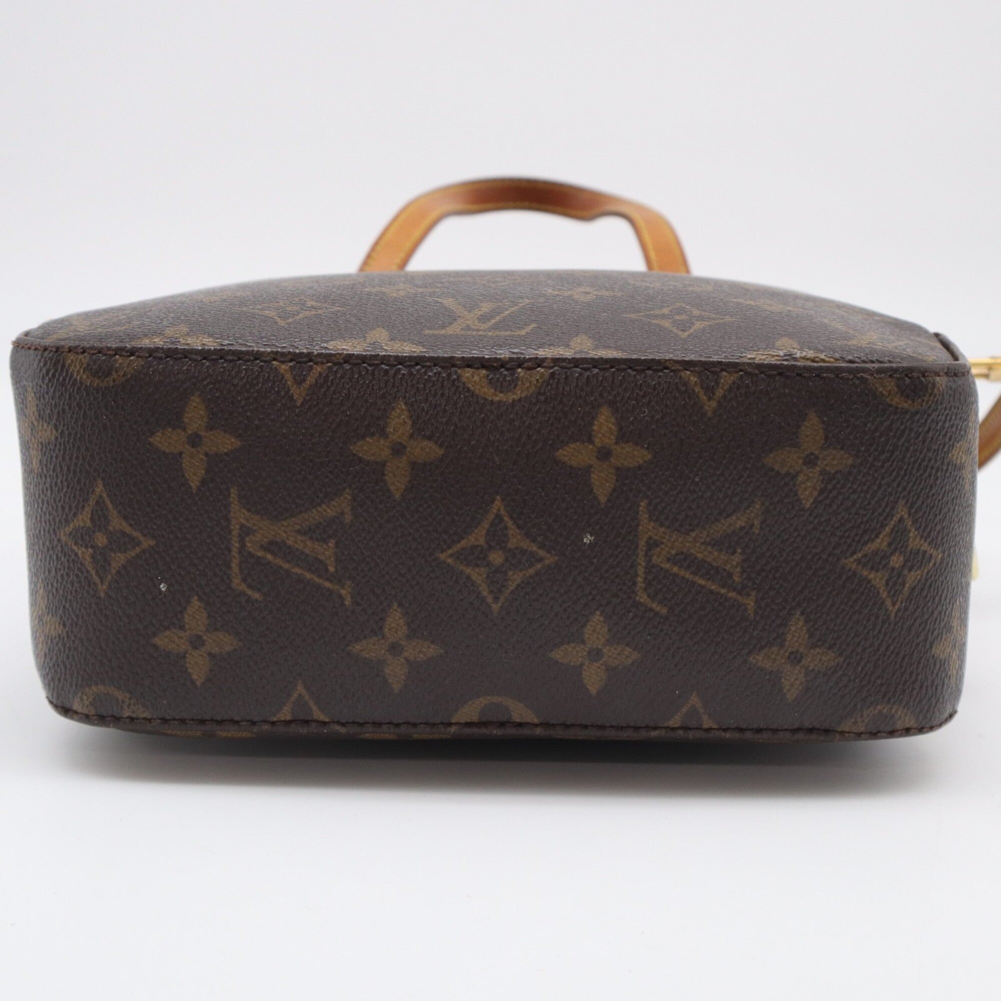 Louis Vuitton Monogram Beige Brown Coated Canvas Leather Handbag (Pre-Owned)