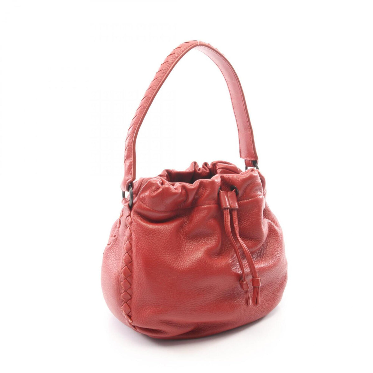 Bottega Veneta Red Color Leather Handbag (Pre-Owned)