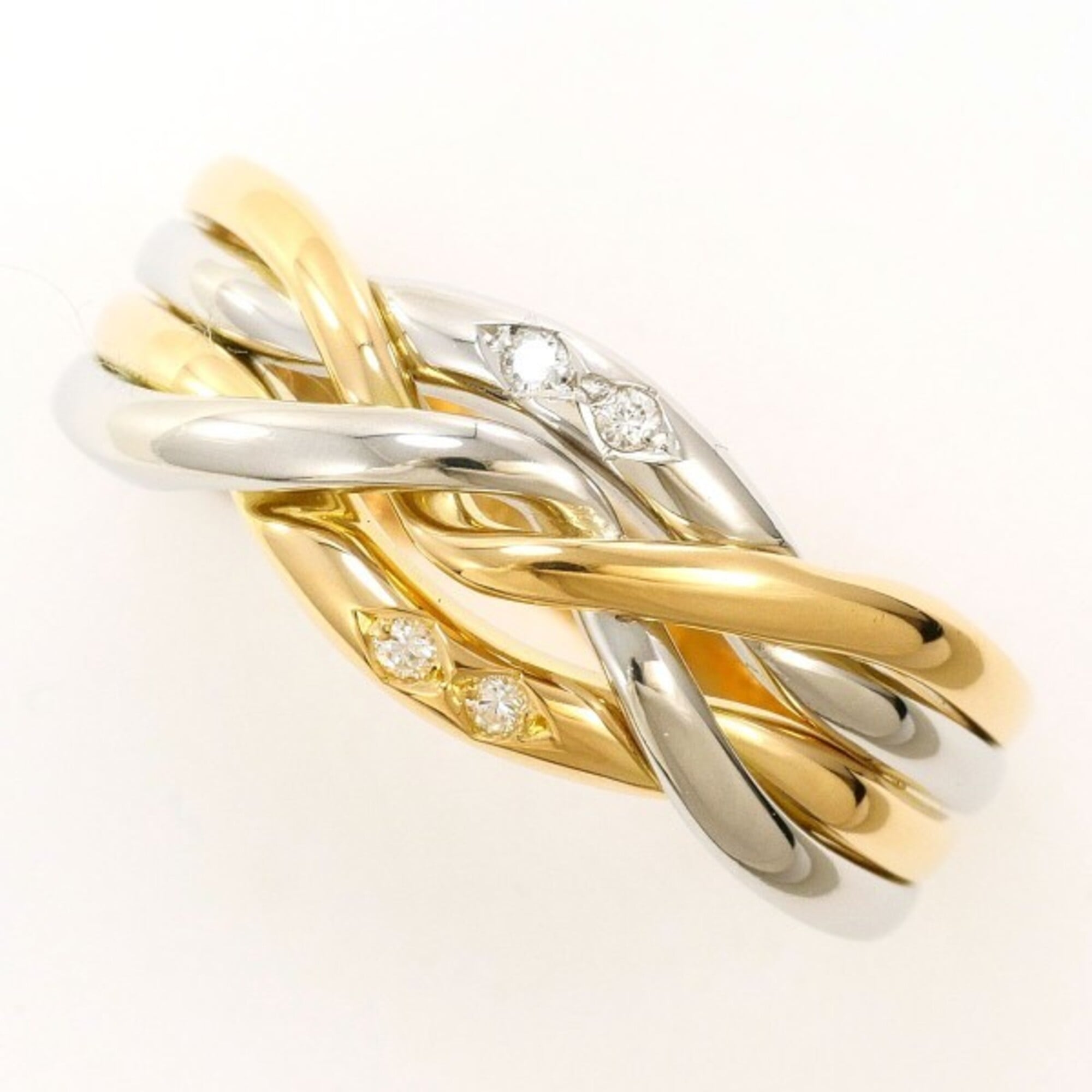 Unbranded Platinum Yellow Gold Yellow Gold (18K) Platinum 900 Band Ring (Pre-Owned)