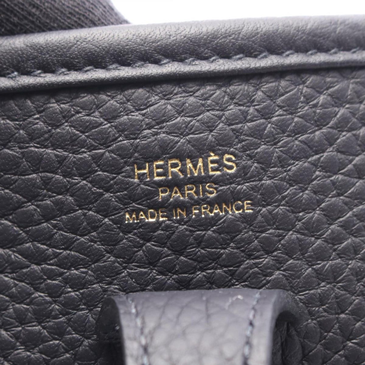 Hermes Navy Taurillon Clemence Leather Leather Handbag Shoulder Bag (Pre-Owned)