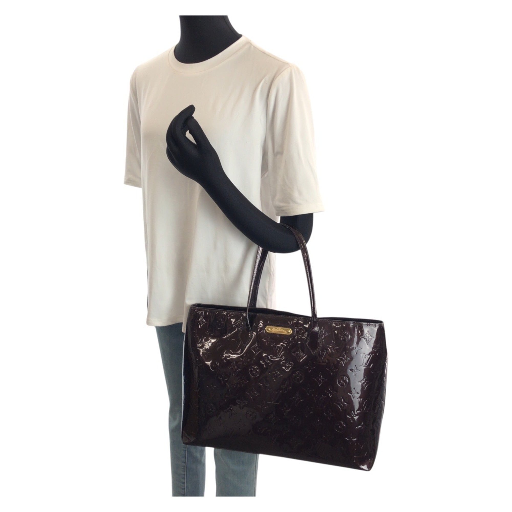 Louis Vuitton Amarante Purple Patent Leather Tote Bag (Pre-Owned)