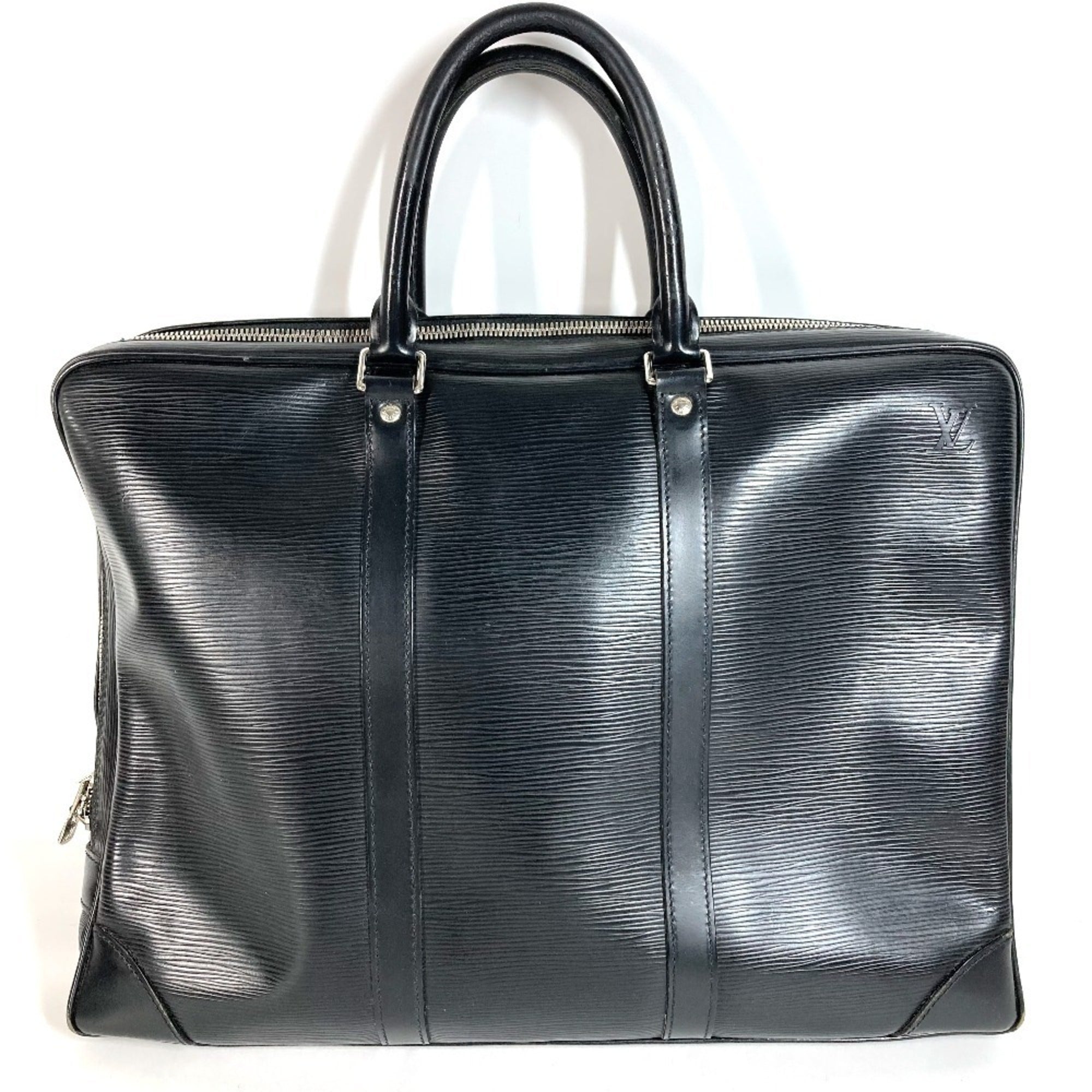 Louis Vuitton Black Noir Epi Leather Briefcase Handbag (Pre-Owned)