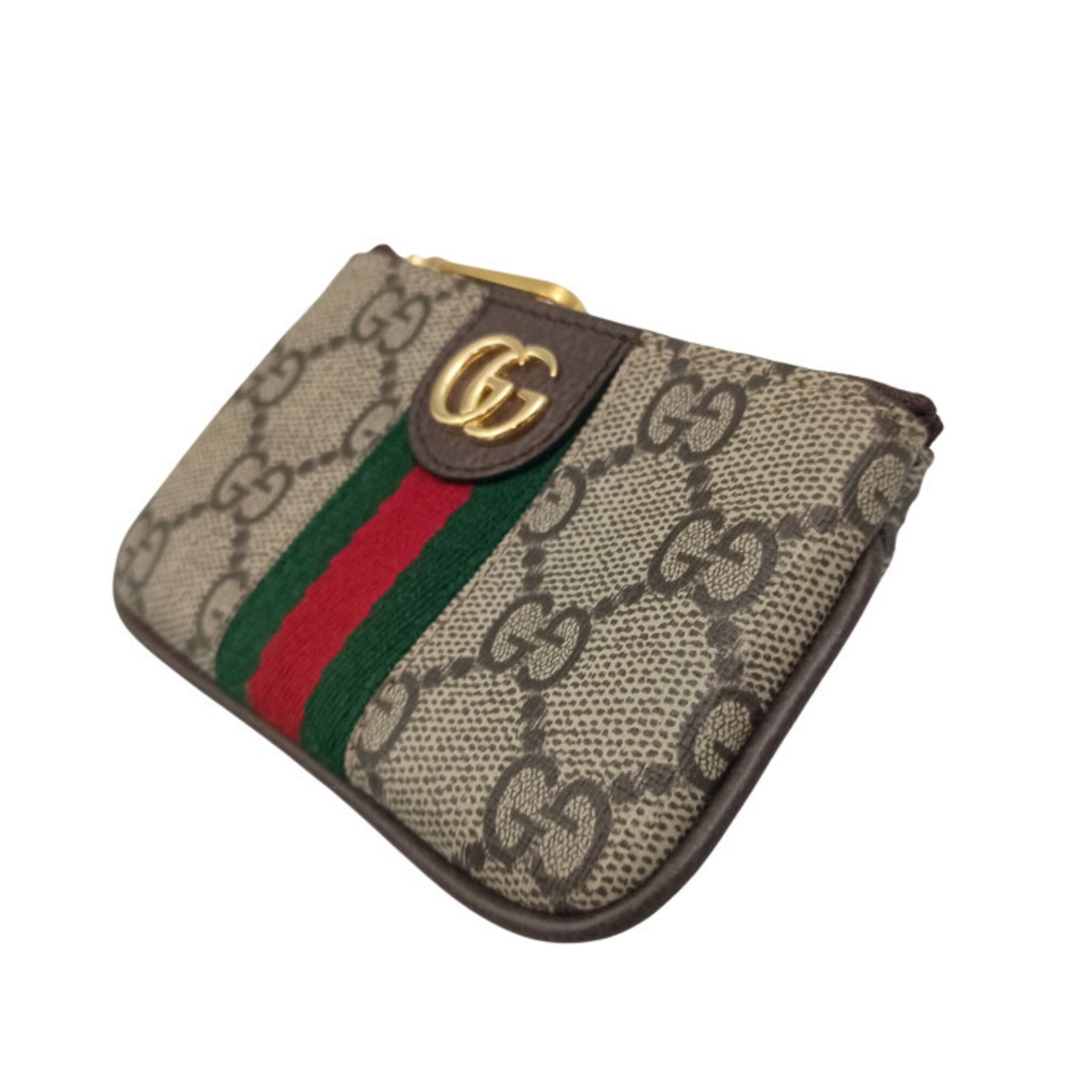 Gucci Beige Brown Gg Supreme Coin Purse/Coin Case (Pre-Owned)