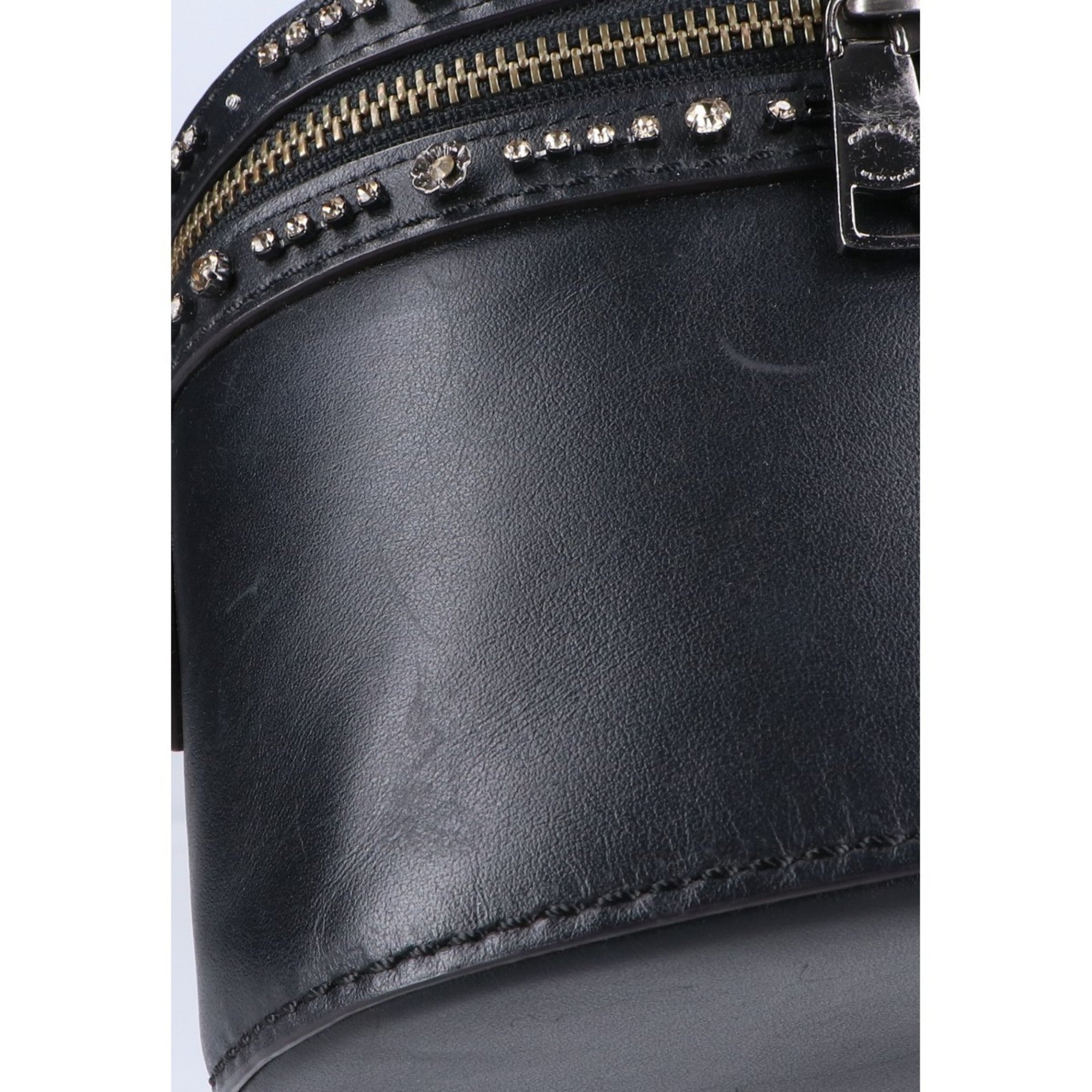 Coach Black Leather Handbag (Pre-Owned)