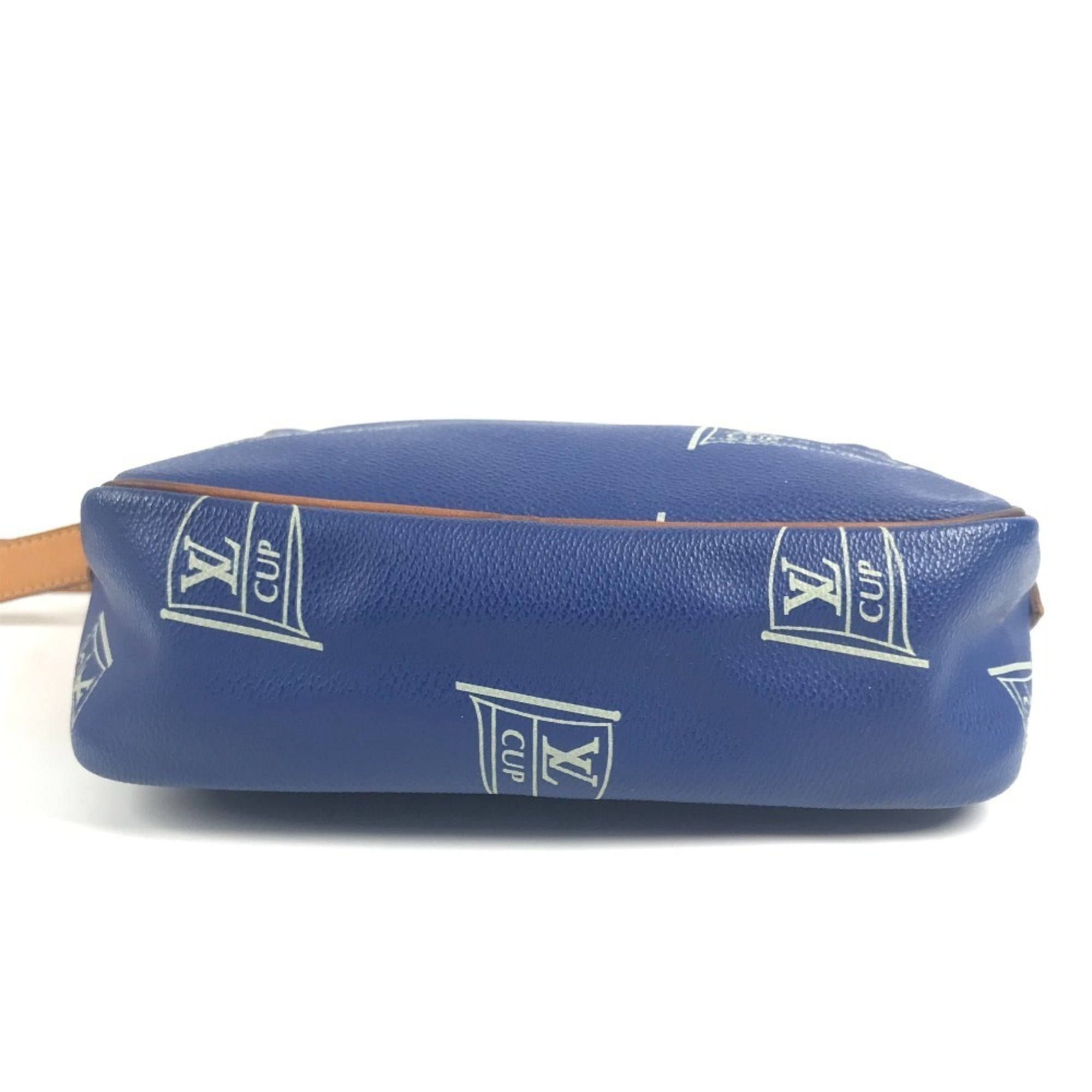 Louis Vuitton Louis Vuitton Cup Blue Leather Pochette Shoulder Bag (Pre-Owned)