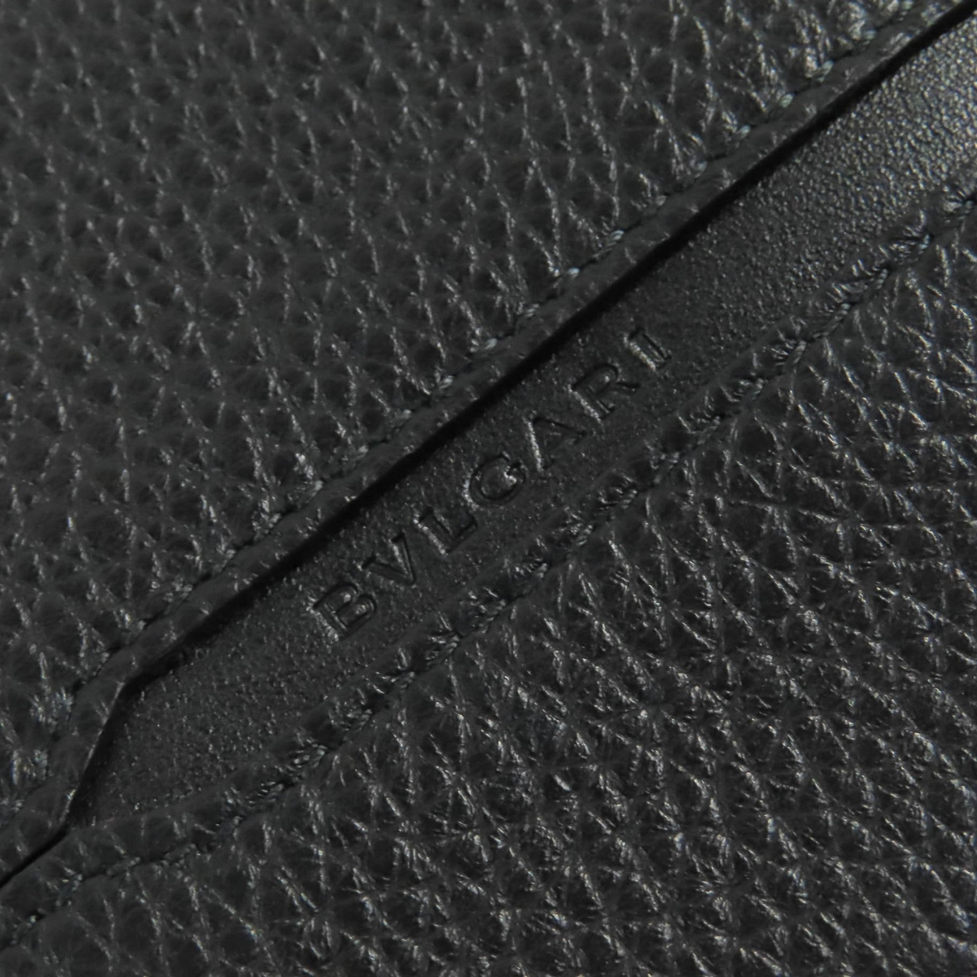 Bvlgari Black Leather Long Wallet (Bi-Fold) (Pre-Owned)