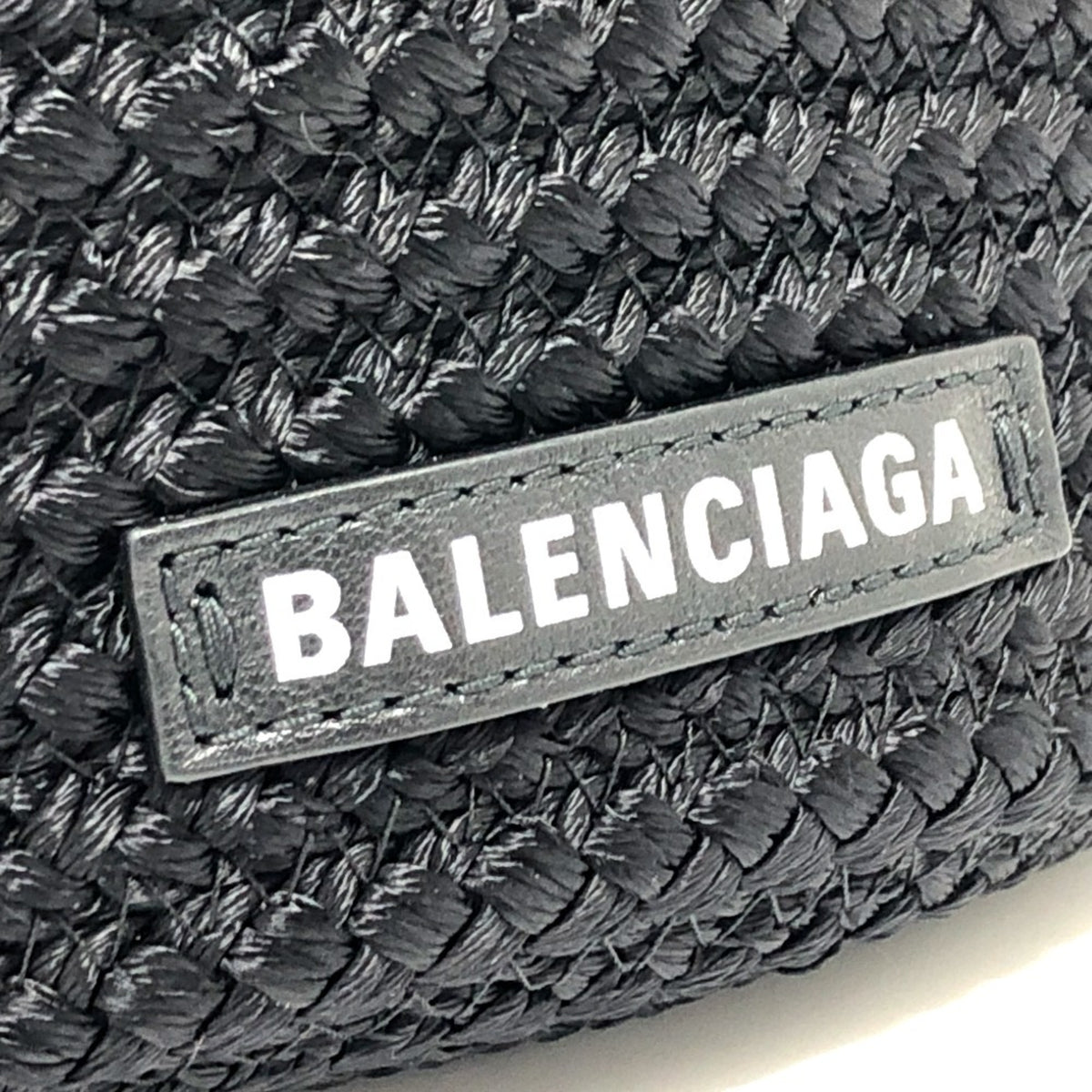 Balenciaga Black Nylon Leather Handbag Tote Bag (Pre-Owned)