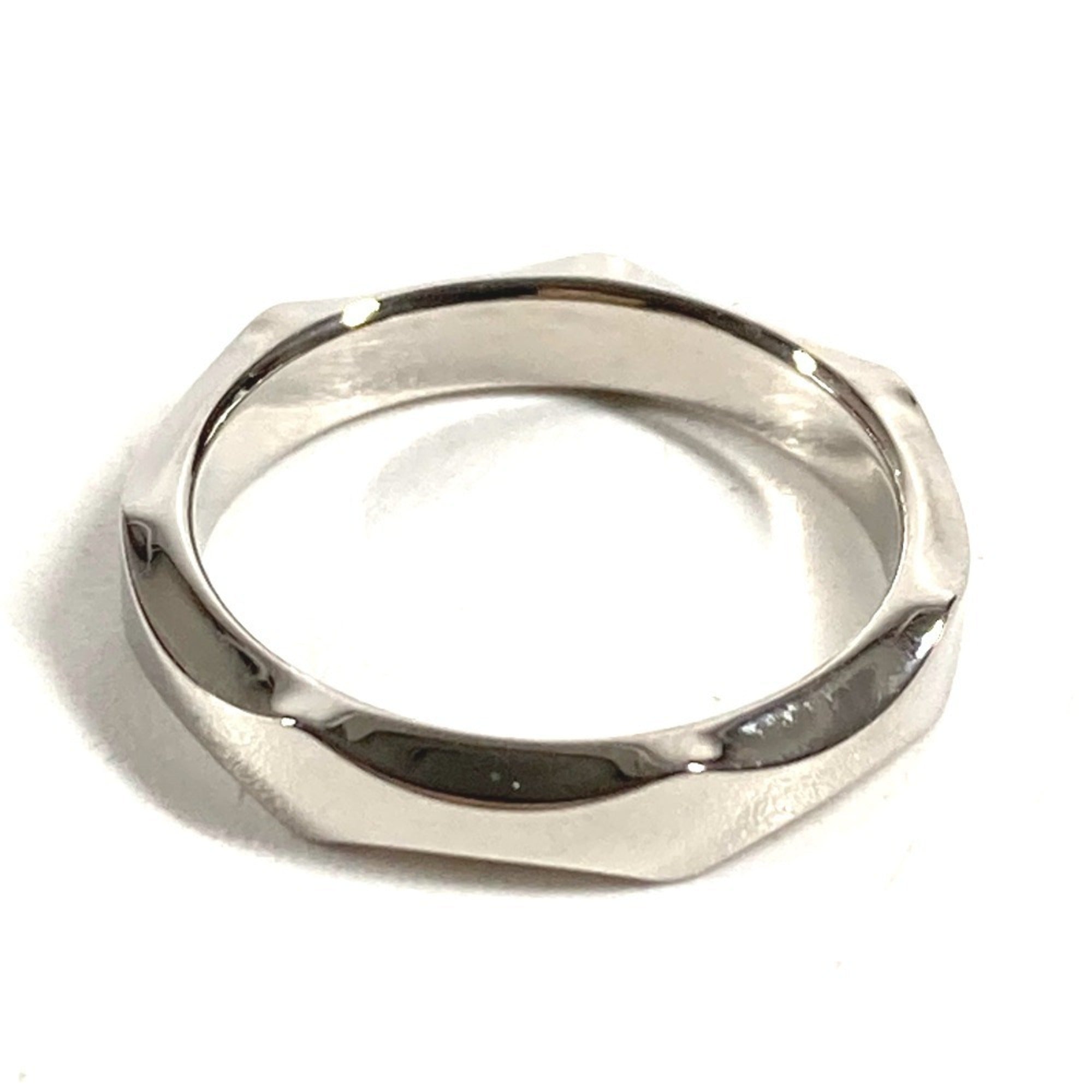 Bvlgari Silver Platinum 950 Band Ring (Pre-Owned)