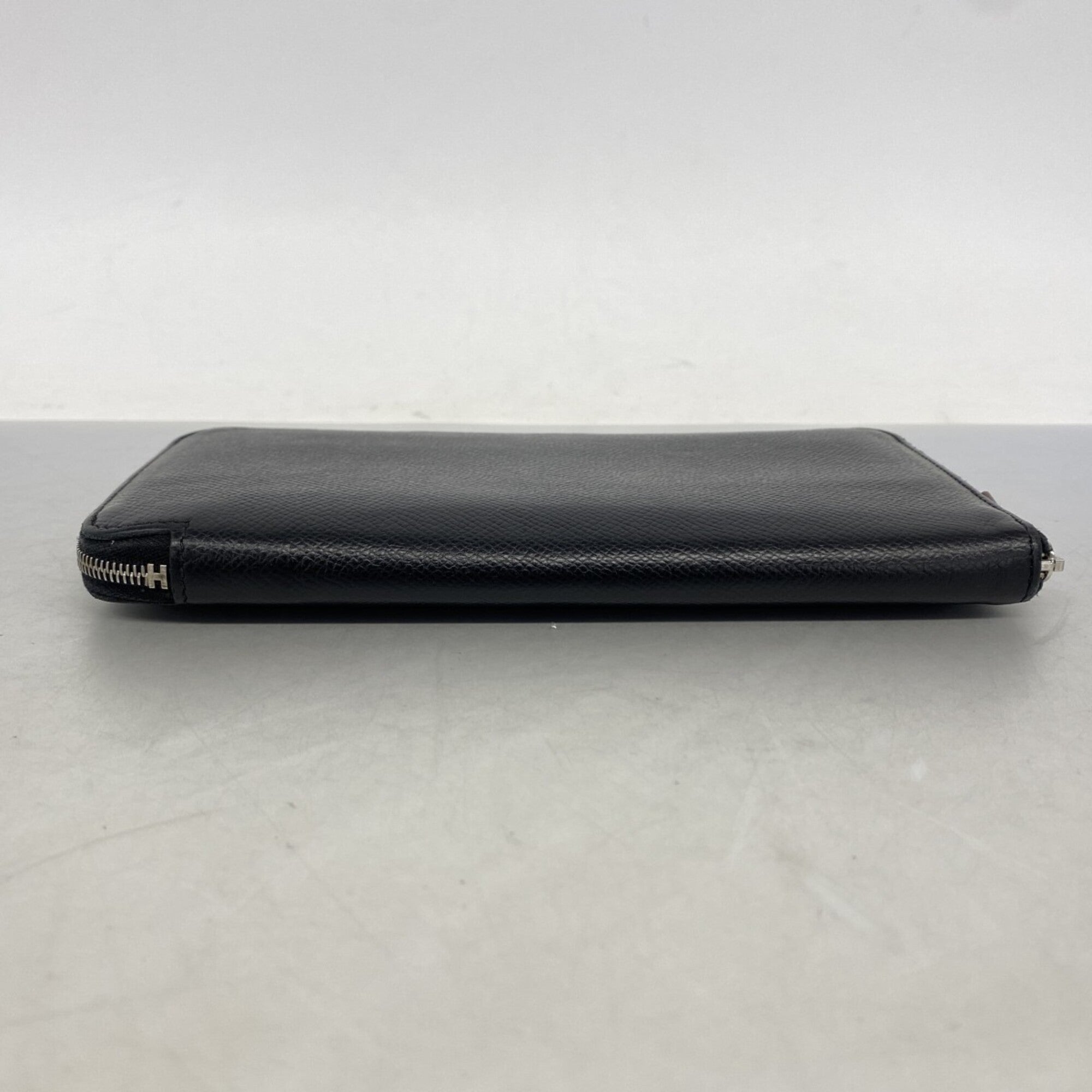 Hermes Black Epsom Leather Long Wallet (Bi-Fold) (Pre-Owned)