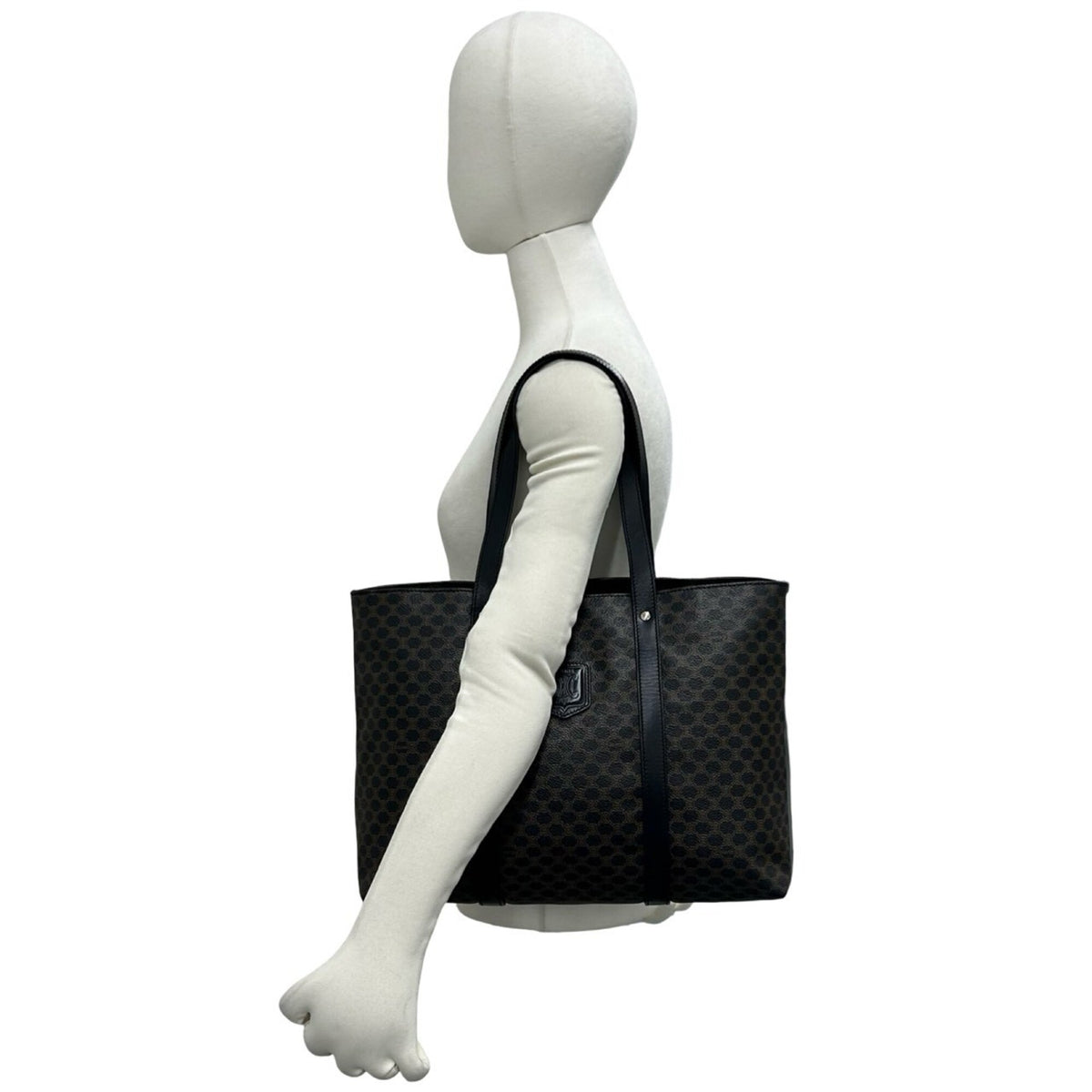 Celine Black Brown Leather Pvc Shoulder Bag Tote Bag (Pre-Owned)