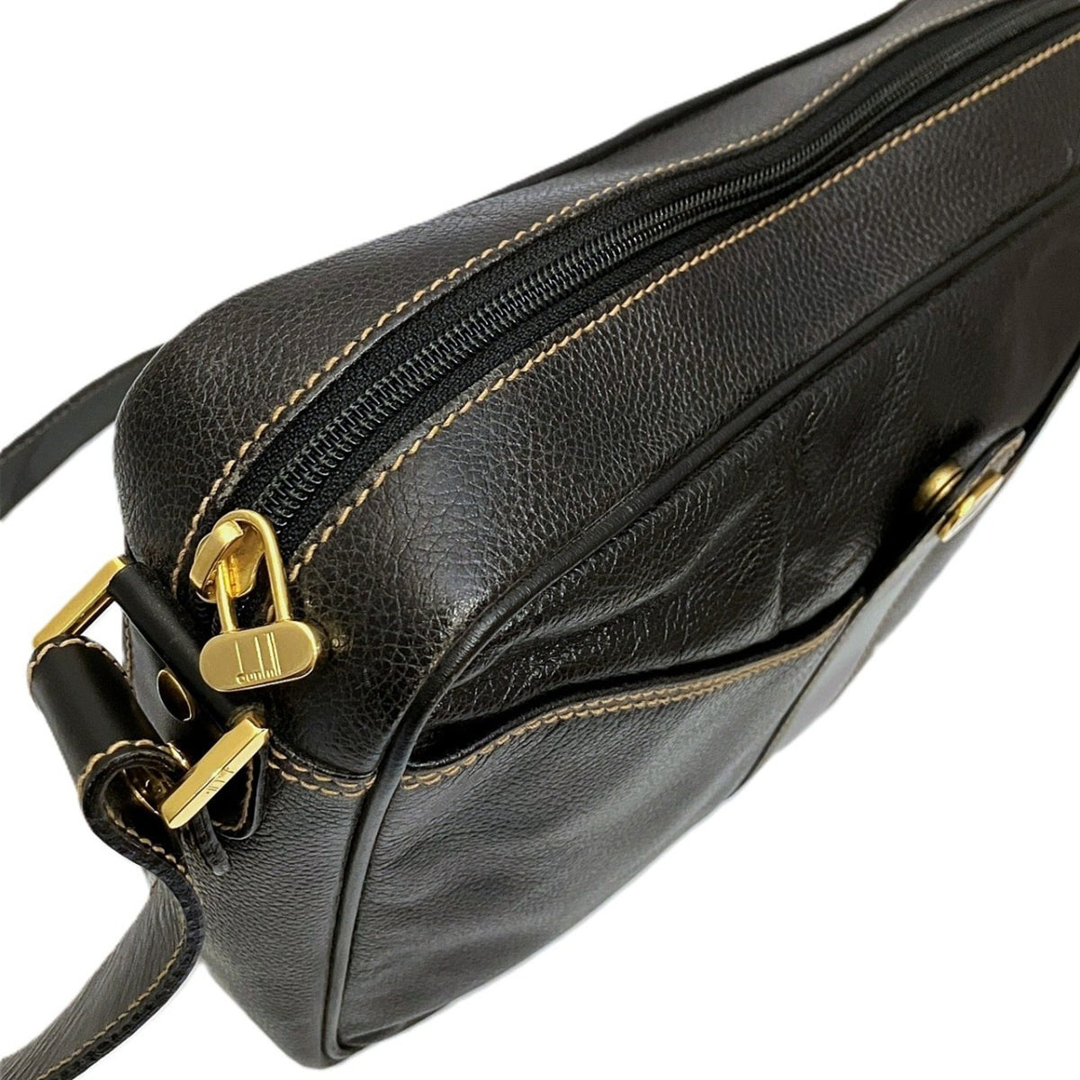 Dunhill Black Leather Shoulder Bag (Pre-Owned)