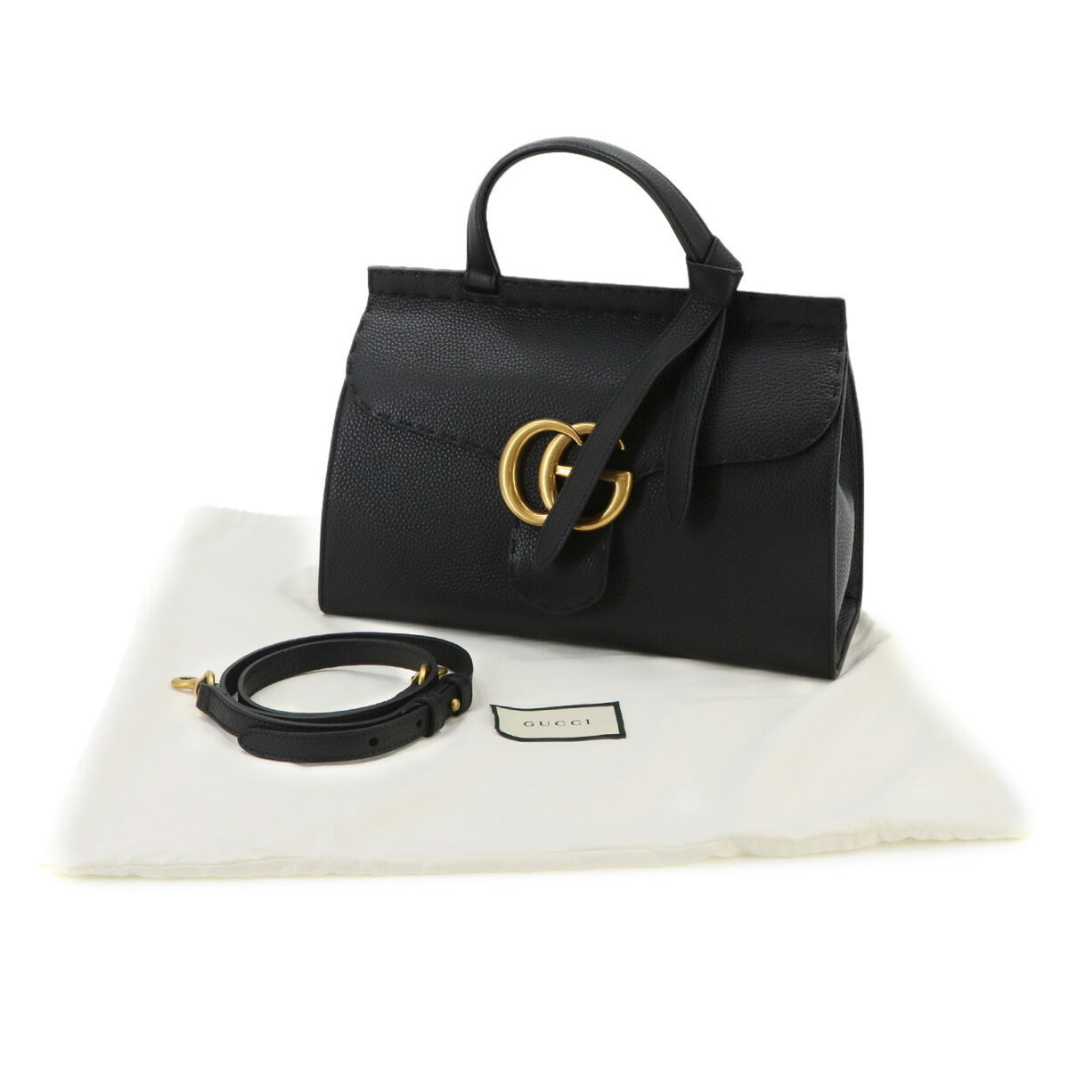 Gucci Black Leather Handbag (Pre-Owned)