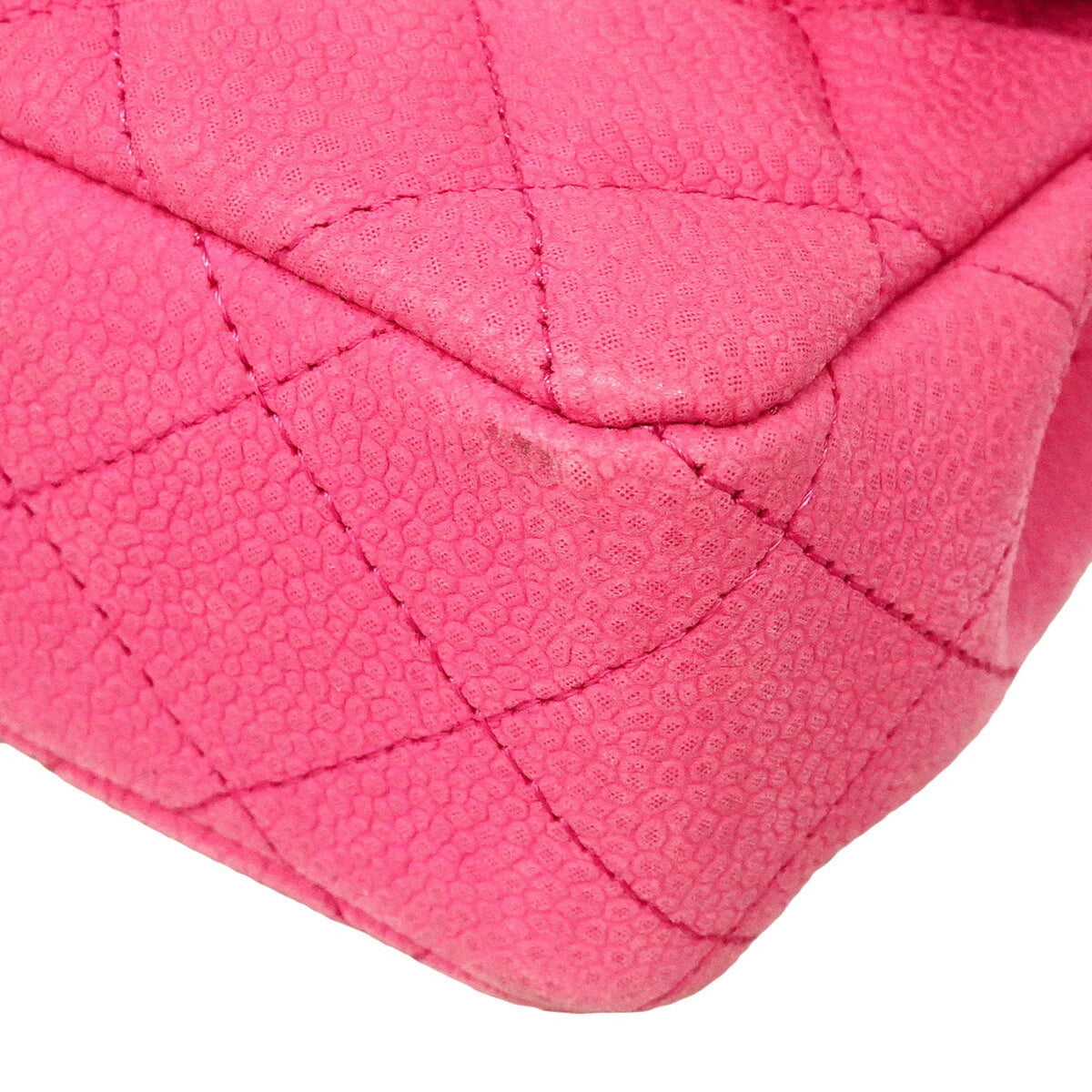 Chanel Pink Grained Calfskin Shoulder Bag (Pre-Owned)