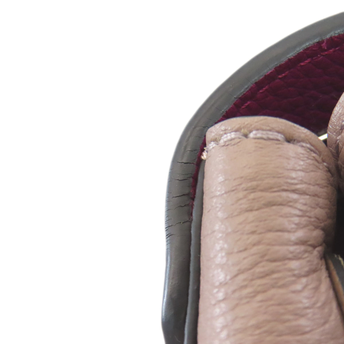 Louis Vuitton Gray Pink Purple Leather Shoulder Bag (Pre-Owned)