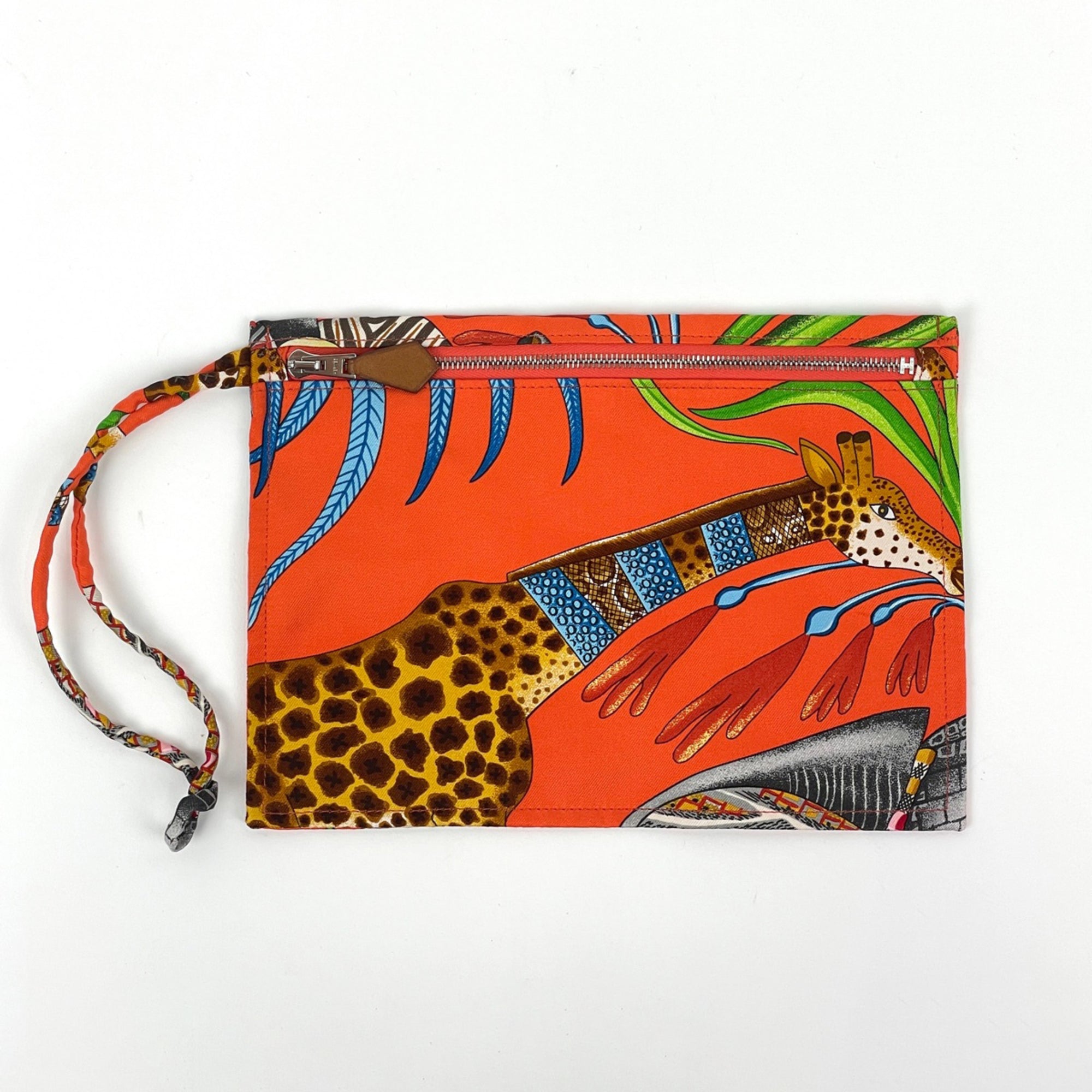 Hermes Multi-Color Orange Silk Shoulder Bag (Pre-Owned)