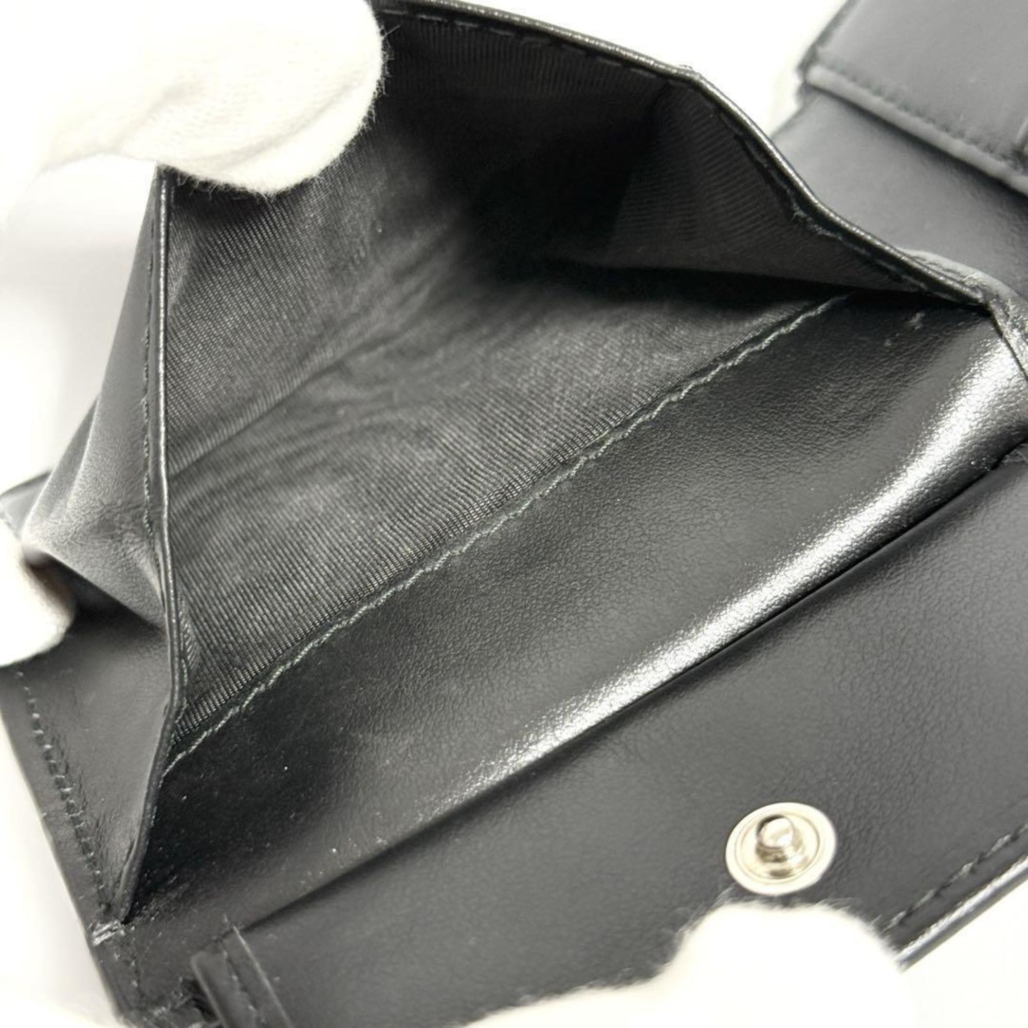 Prada Black Leather Wallet (Bi-Fold) (Pre-Owned)