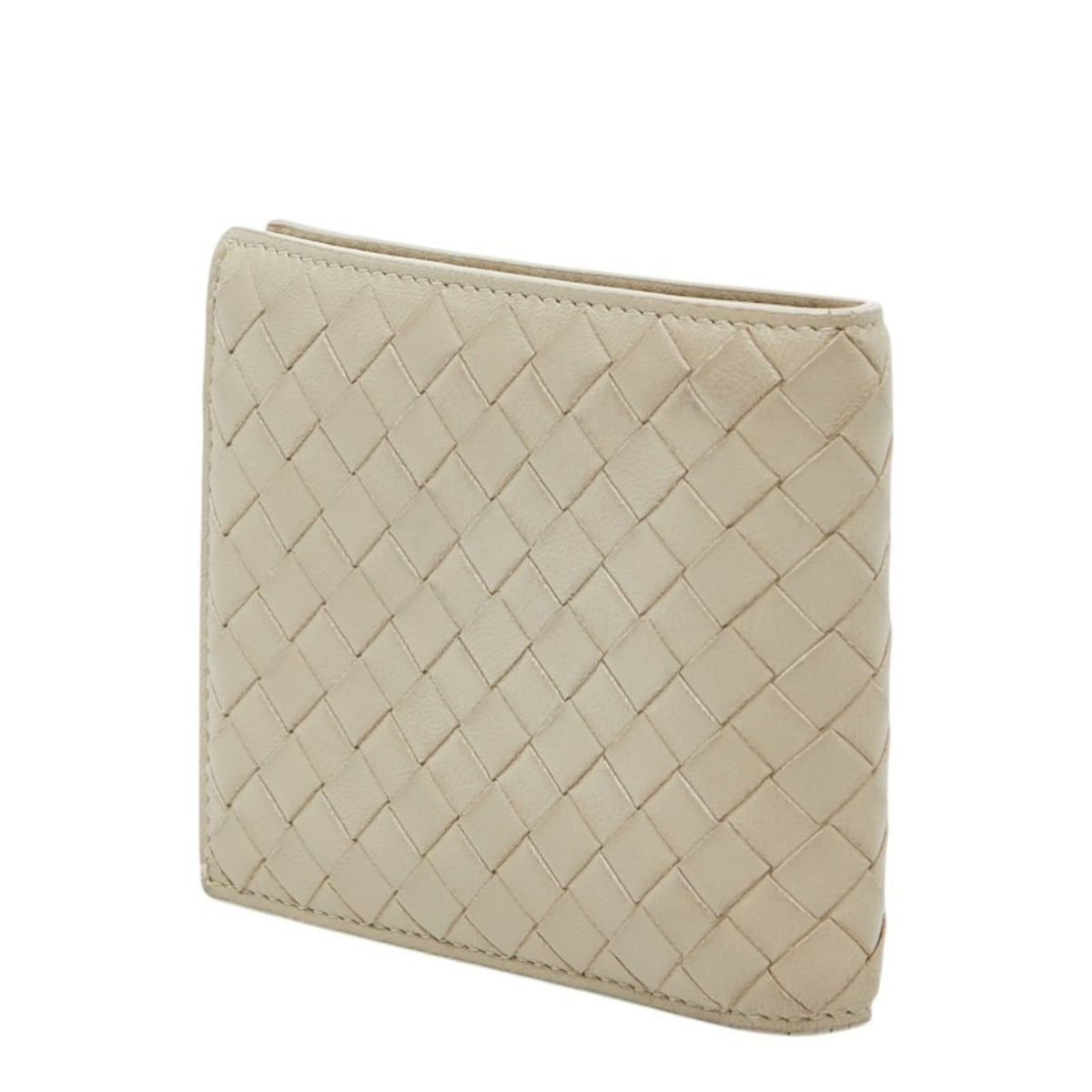 Bottega Veneta Beige Leather Wallet (Bi-Fold) (Pre-Owned)