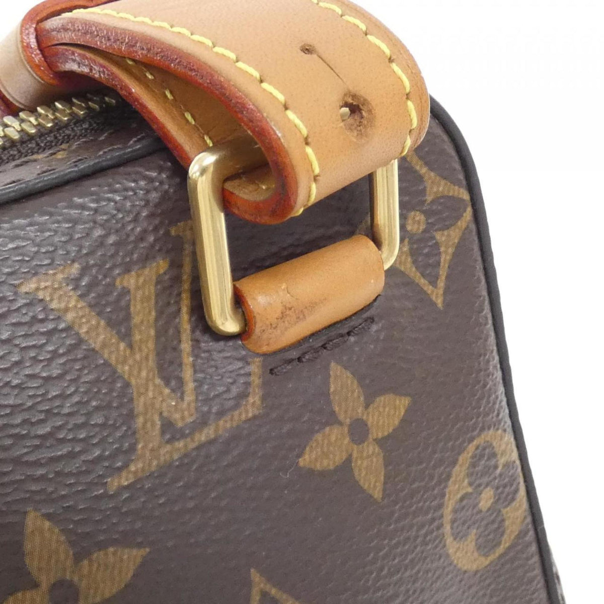 Louis Vuitton Monogram Marron Coated Canvas Shoulder Bag (Pre-Owned)
